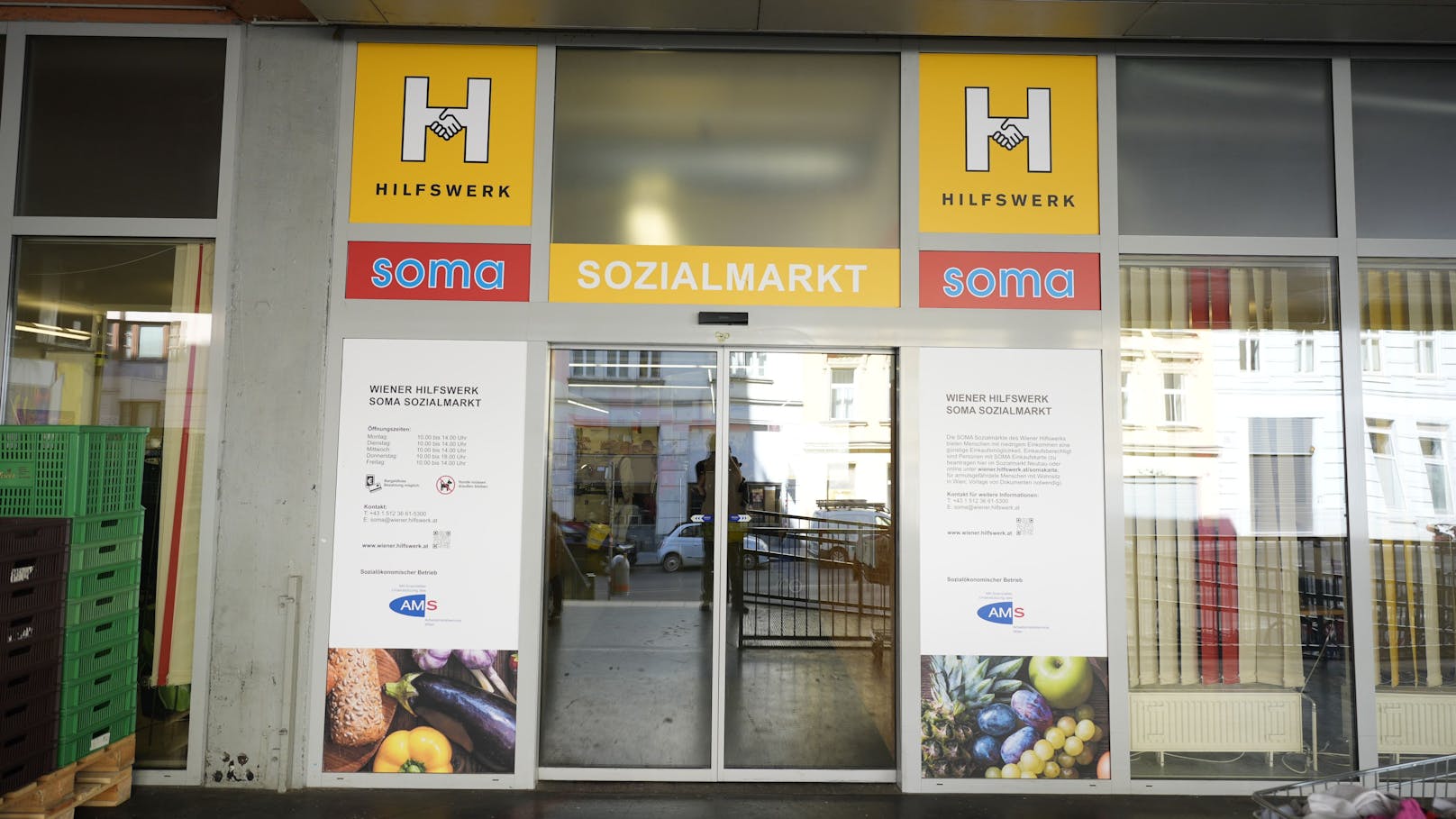 Den Sozialmarkt SOMA7 vom Wiener Hilfswerk suchen immer mehr Menschen auf.