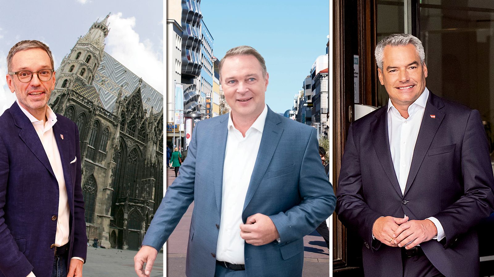 FPÖ-Chef Kickl hält seine finale Wahlrede am Stephansplatz. ÖVP-Kanzler Nehammer beschließt den Wahlkampf bei der Parteizentrale. Und SPÖ-Chef Babler spricht am Samstag in Favoriten.