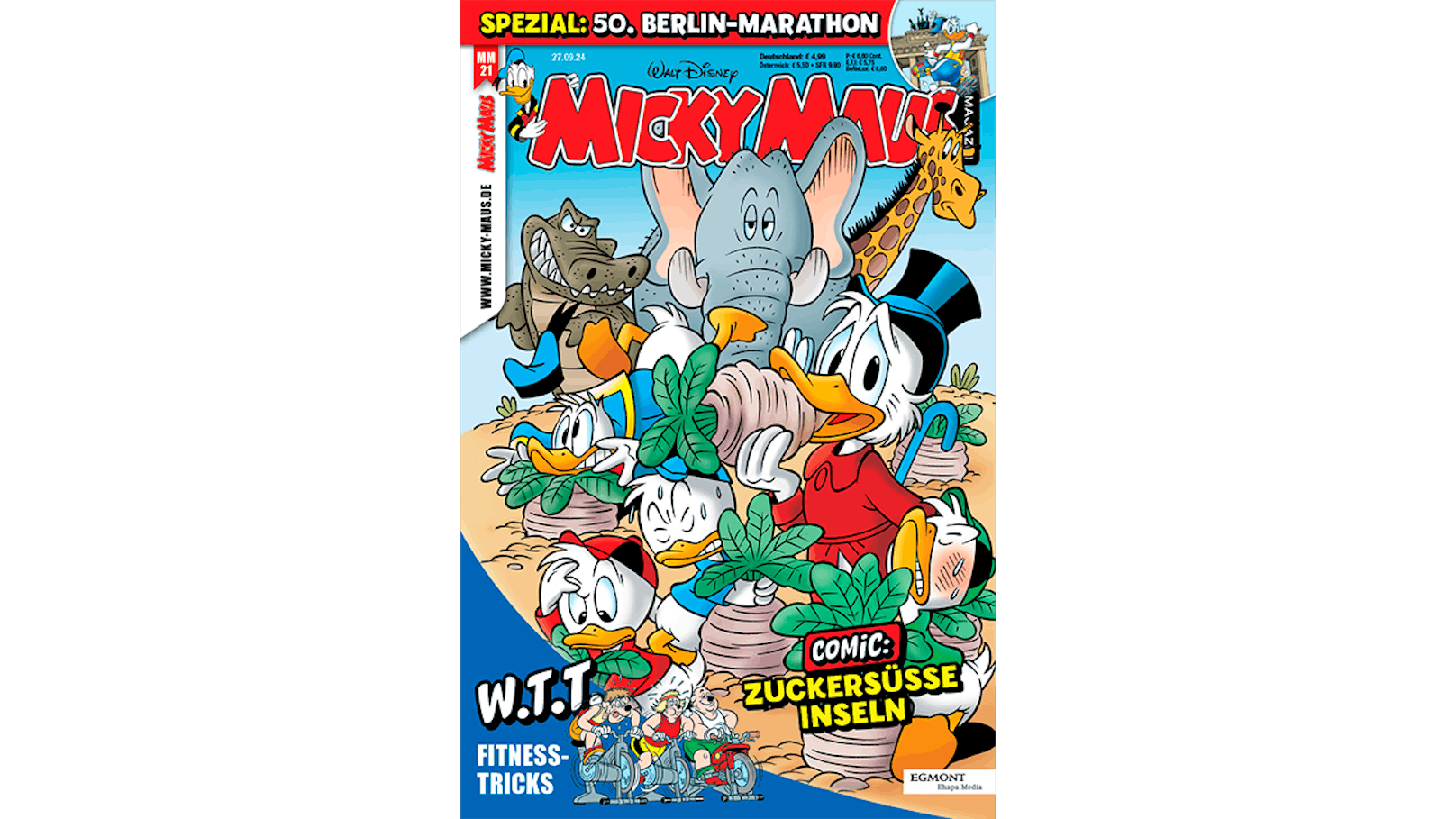 Ab dem 27. September ist das Micky Maus Magazin 21/24 im Handel und im Egmont Shop erhältlich.