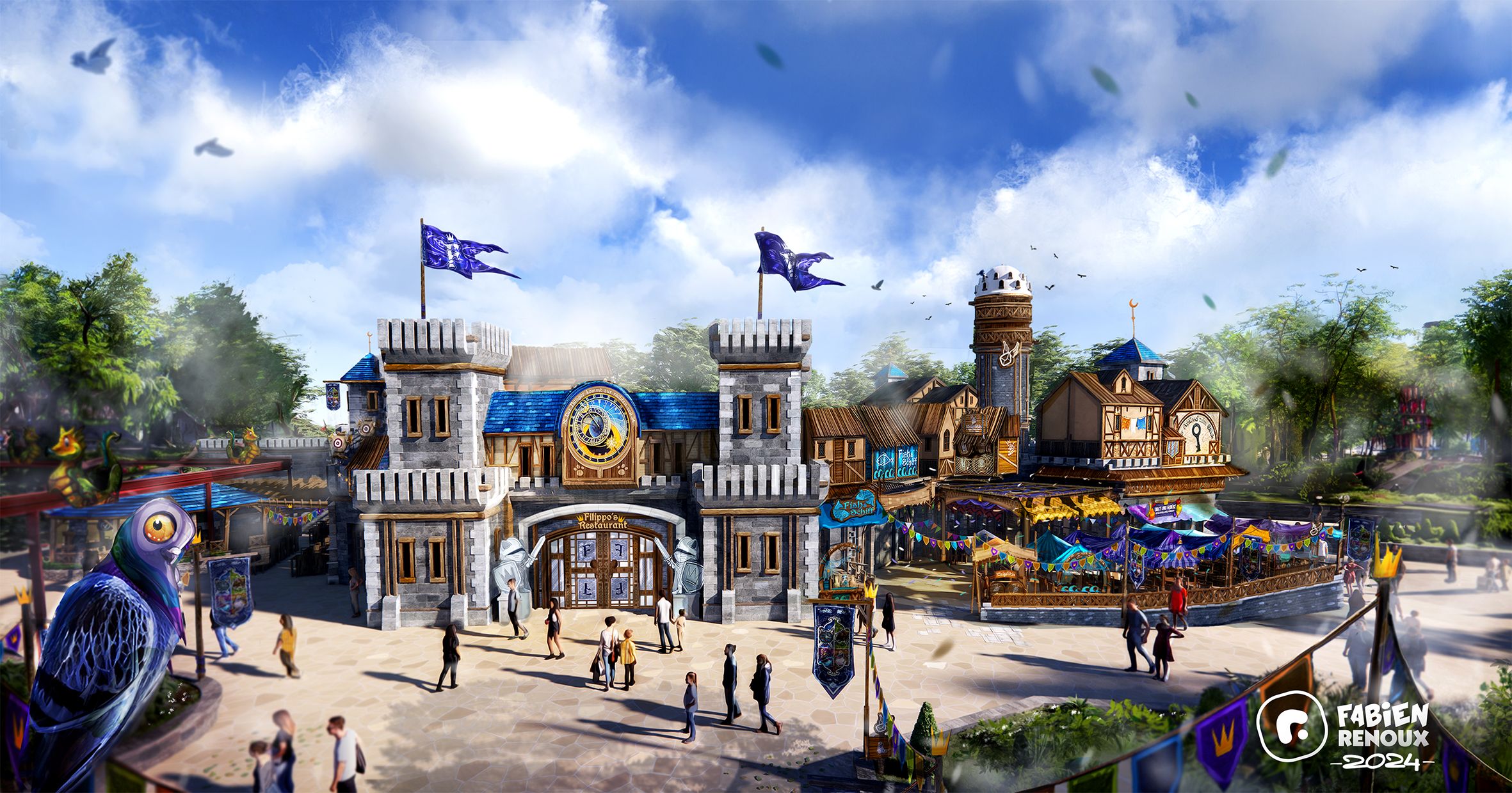 Das neue Restaurant wird eine Burg.