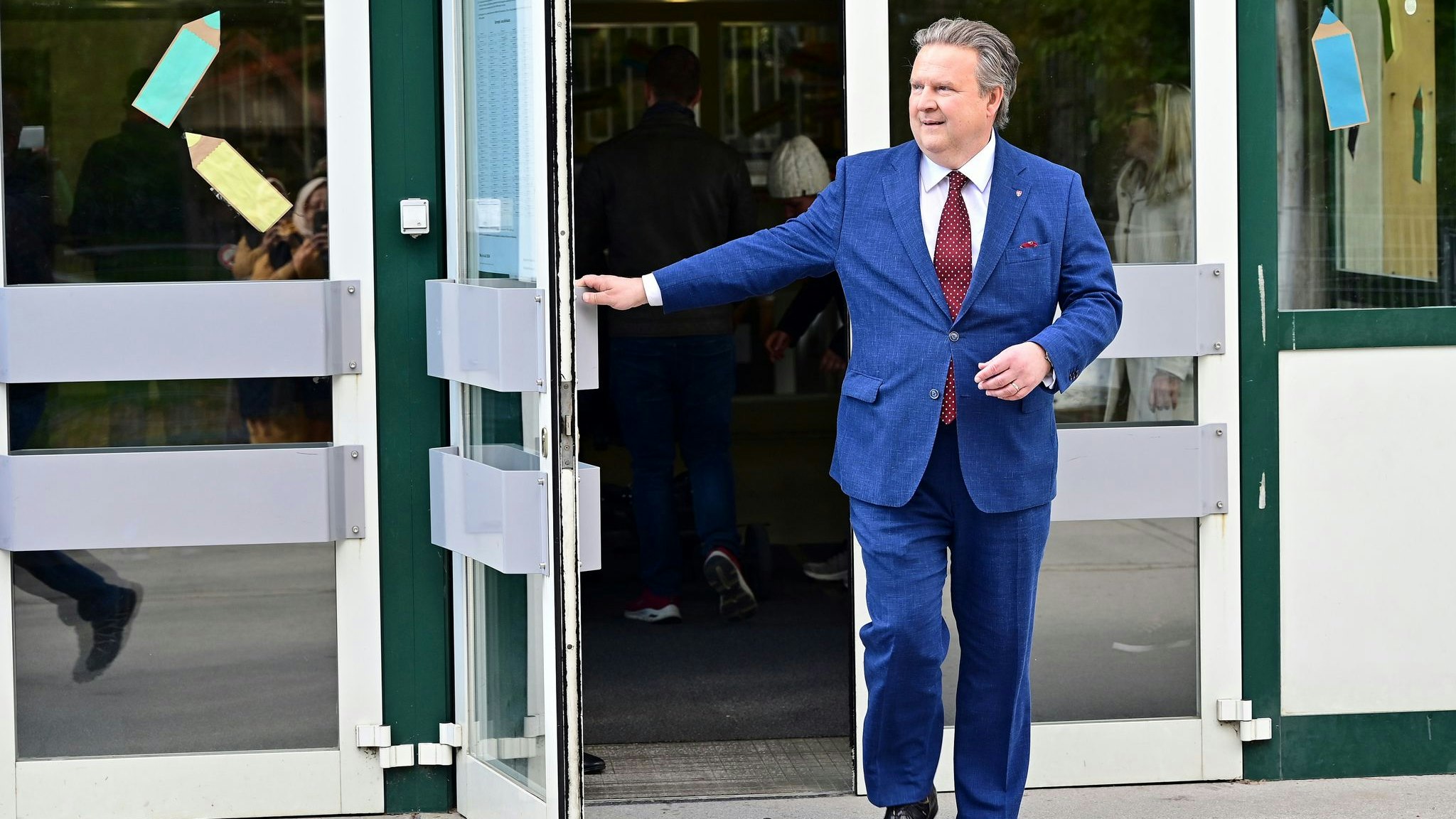 Der Wiener Bürgermeister Michael Ludwig gab seine Stimme in Floridsdorf ab.