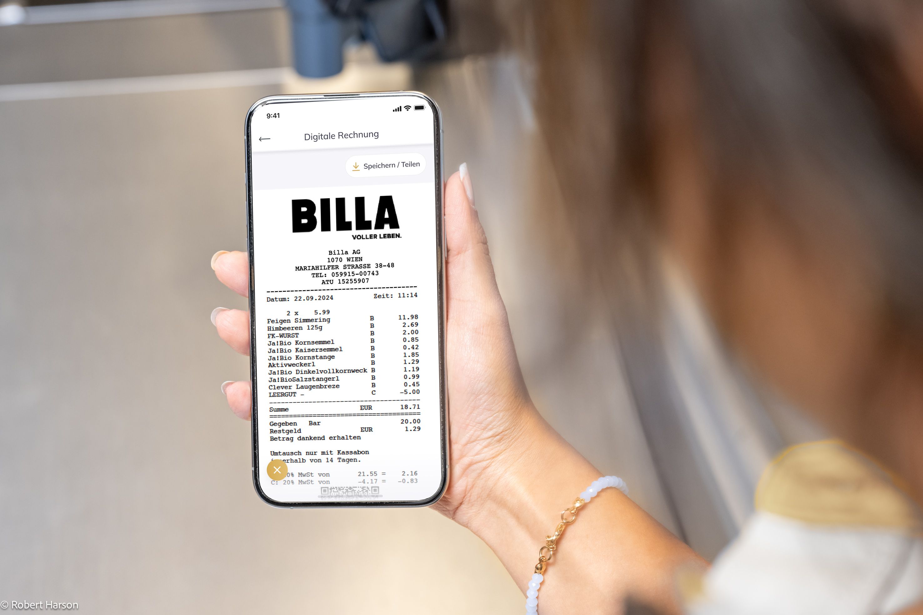 So sieht die digitale Rechnung in der jö-App aus. 