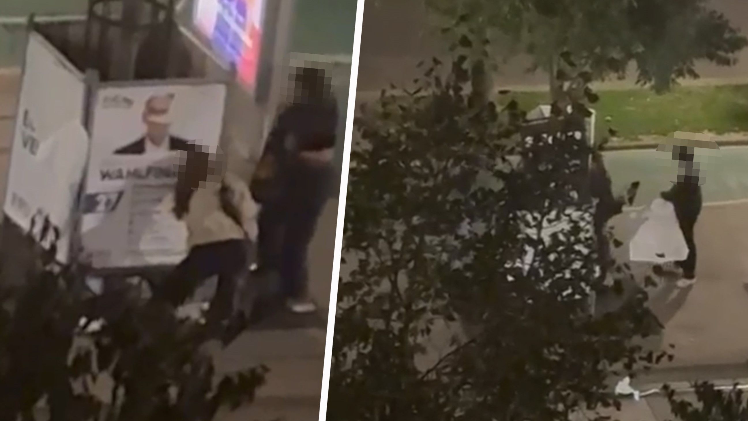 Wahlplakate sind oft Ziel von Vandalismus, so auch am späten Samstag in der Wiener City.