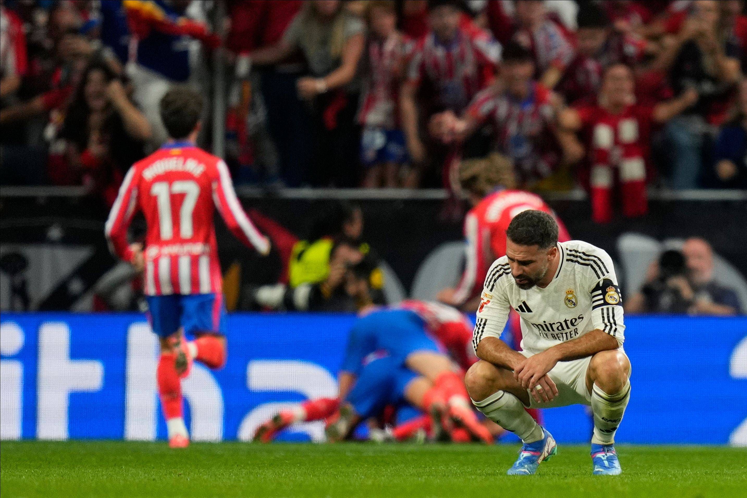 Kapitän Dani Carvajal musste mit Real den späten Ausgleich einstecken.