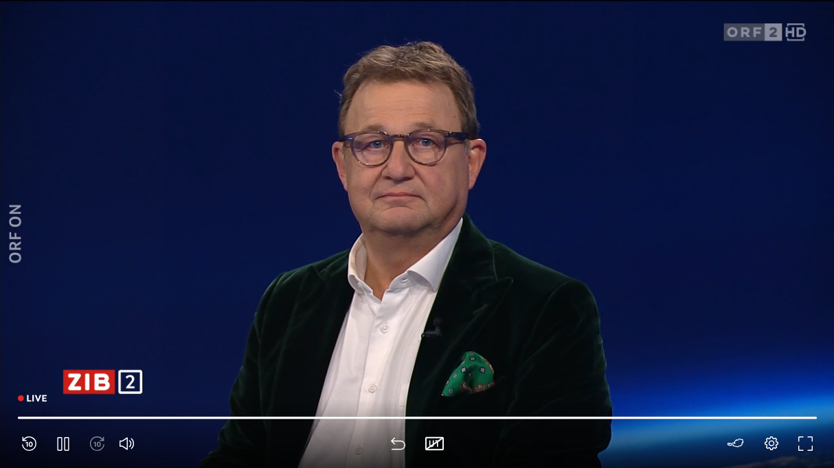 Der frühere SPÖ-Bundesgeschäftsführer Josef Kalina am Montagabend in der ORF-