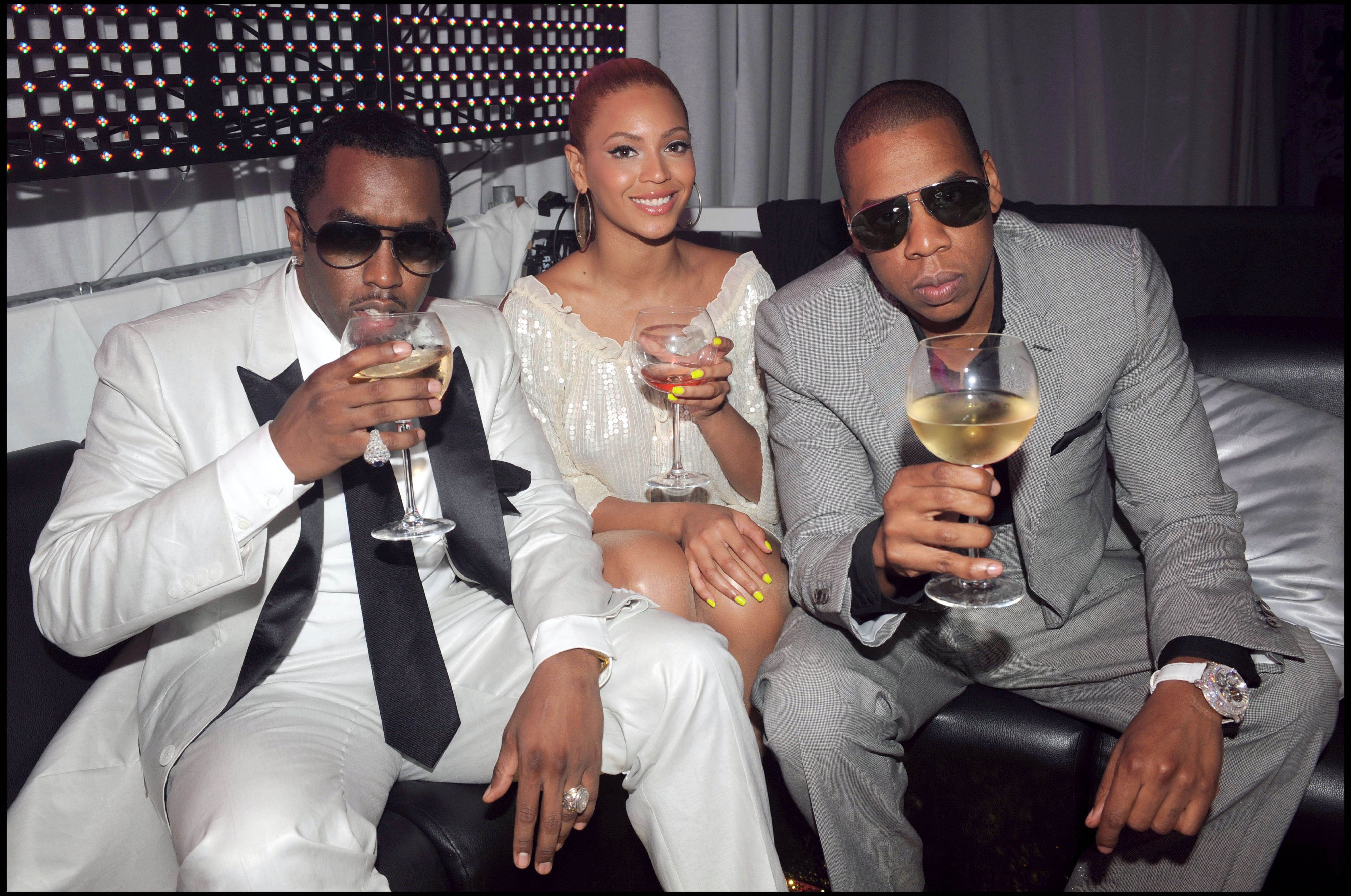 Sean Combs, Beyoncé und Jay-Z bei der exklusiven 