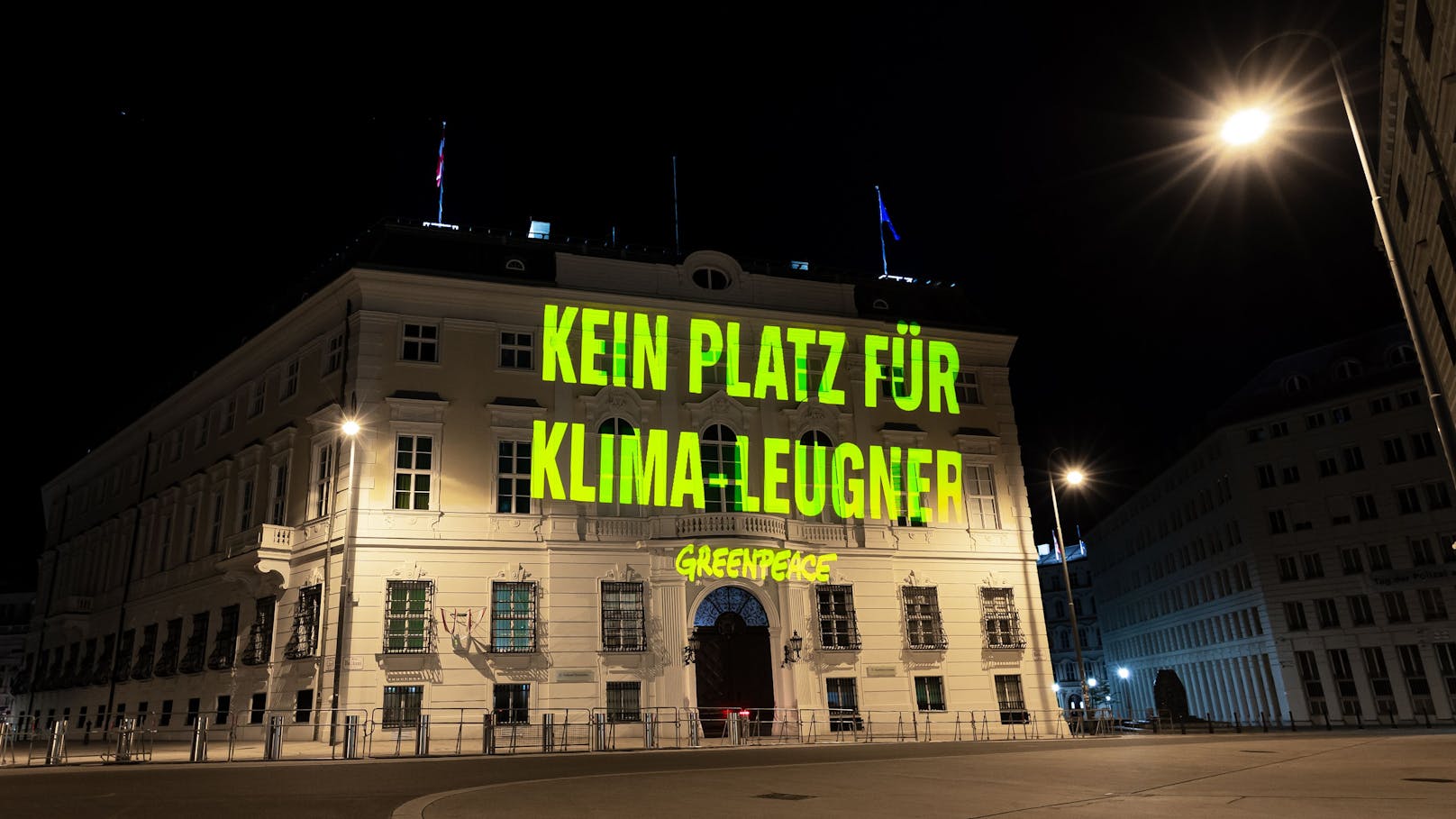 DAS schrieb Greenpeace FPÖ-Kickl hinter die Ohren