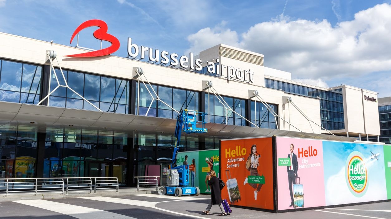 Brussels, Belgium - May 21, 2022: Terminal building of Brussels Airport (BRU) in Belgium.