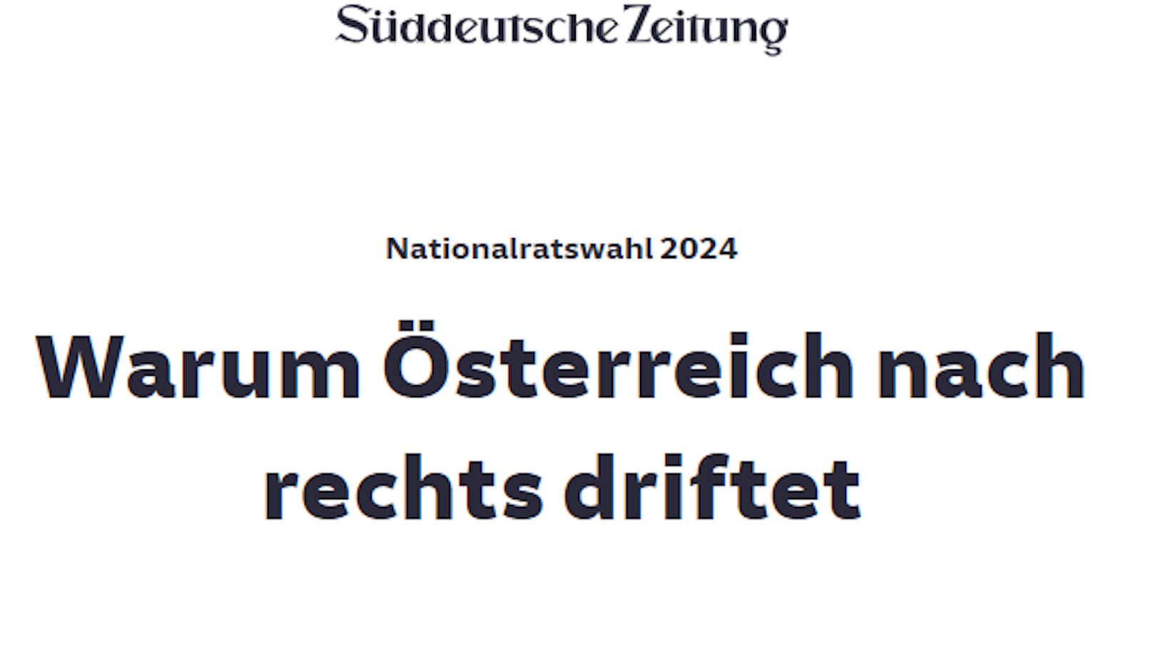 Die Süddeutsche Zeitung wagte bereits eine Analyse der Situation.