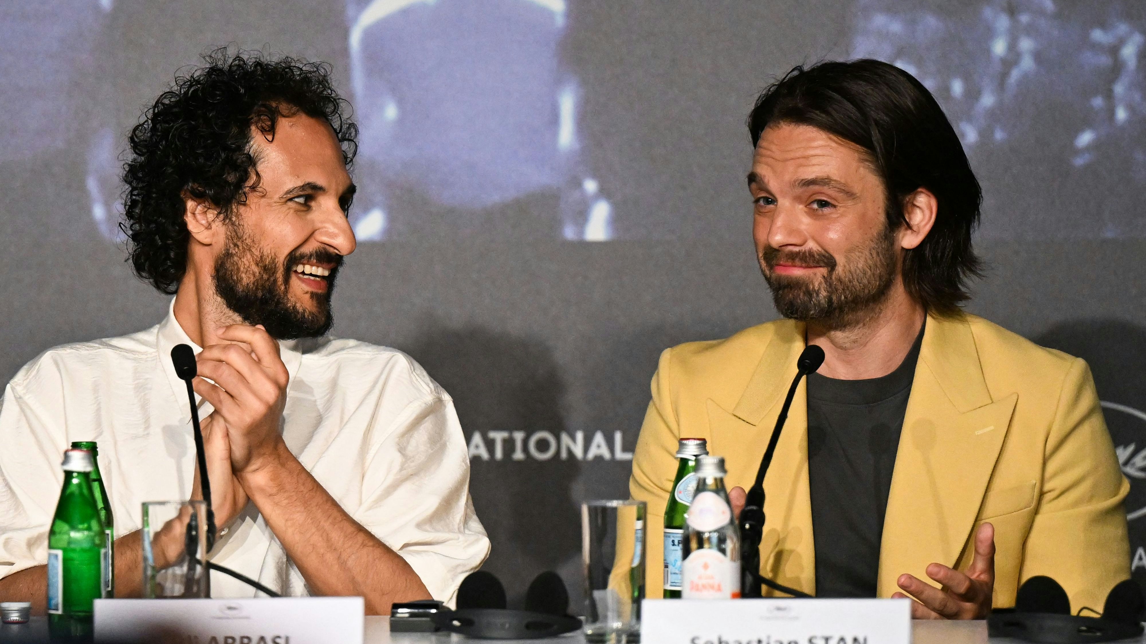 Regisseur Ali Abbasi and "Trump" Sebastian Stan bei der Vorstellung des Films in Cannes