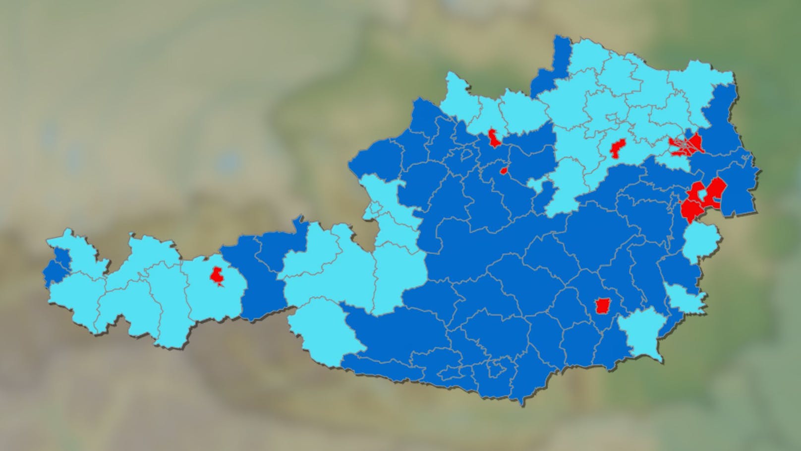 Die neue Karte – so blau ist jetzt Österreich