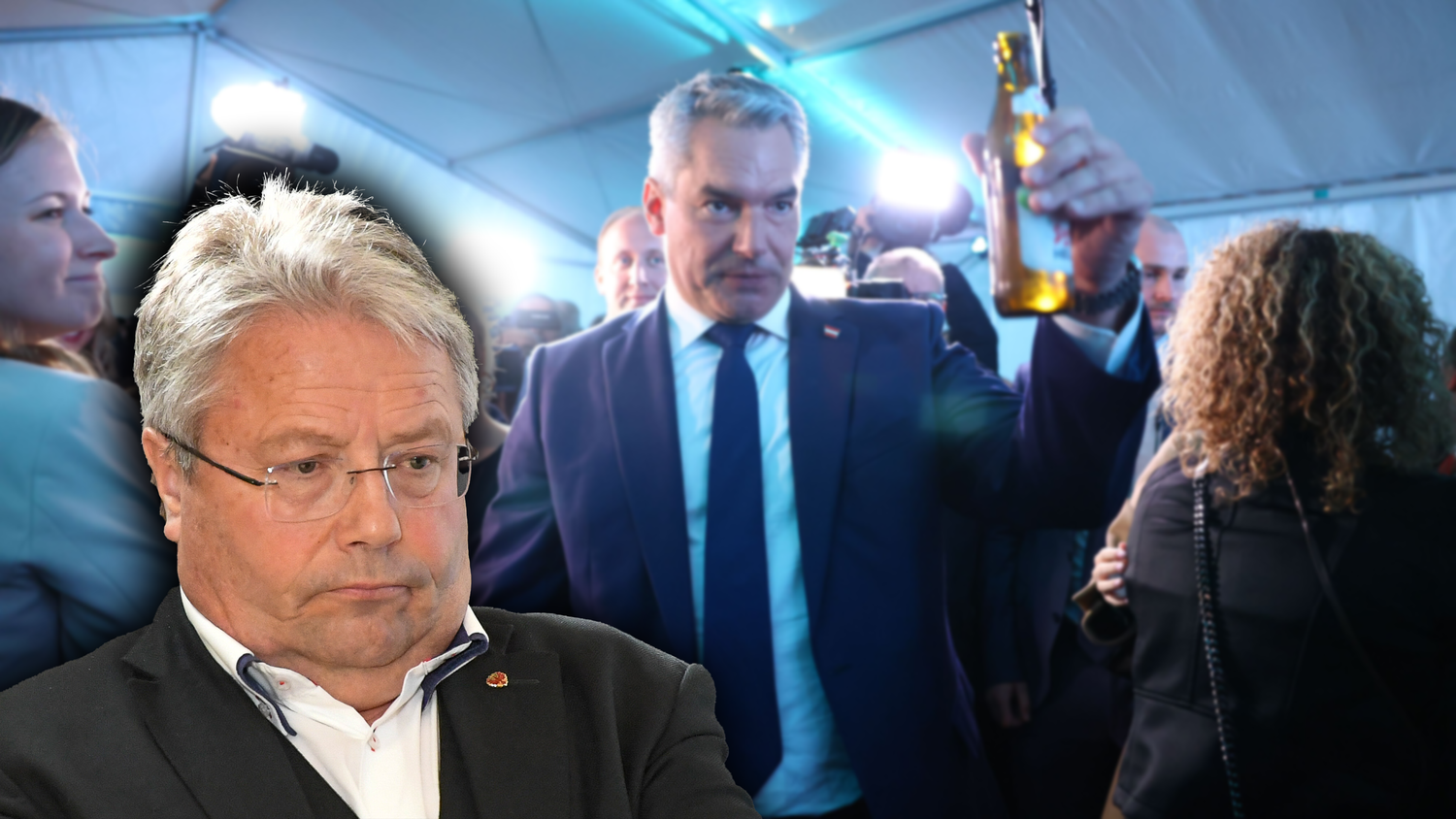 Die ÖVP zeigt sich nach Platz 2 durchaus zufrieden. Der scheidende Nationalrat Franz Hörl (l.) ist anderer Meinung.