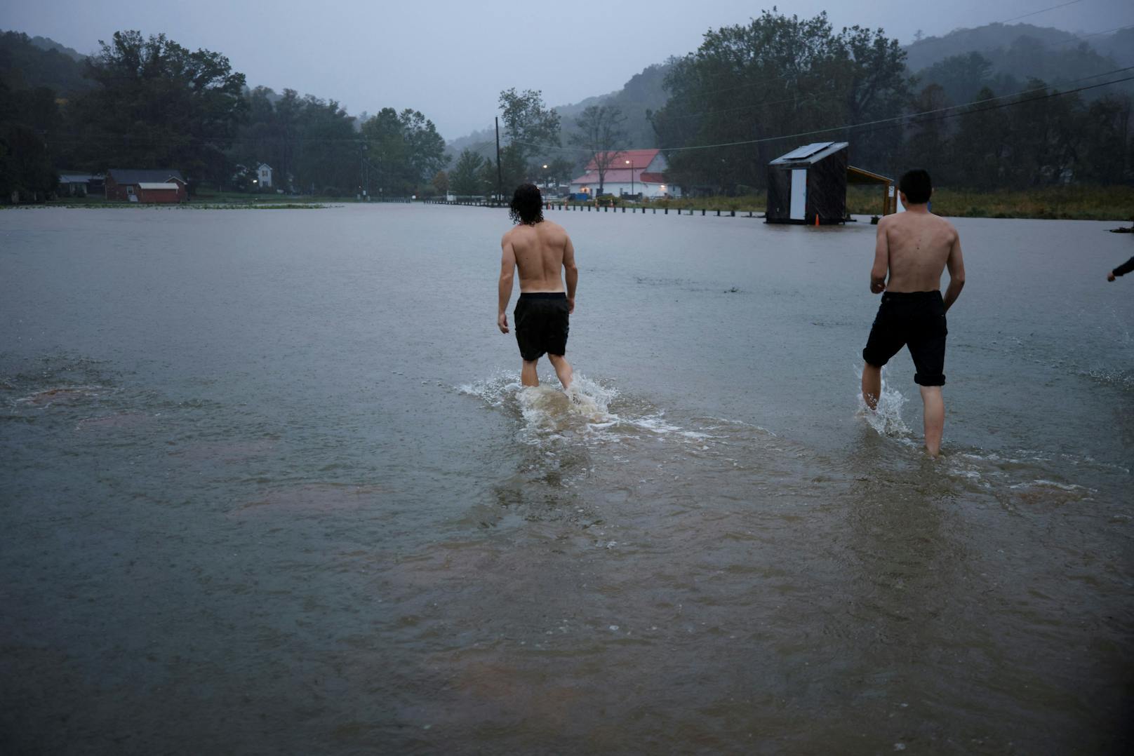 Bilder der Verwüstung nach Hurrikan Helene in North Carolina Ende September 2024.