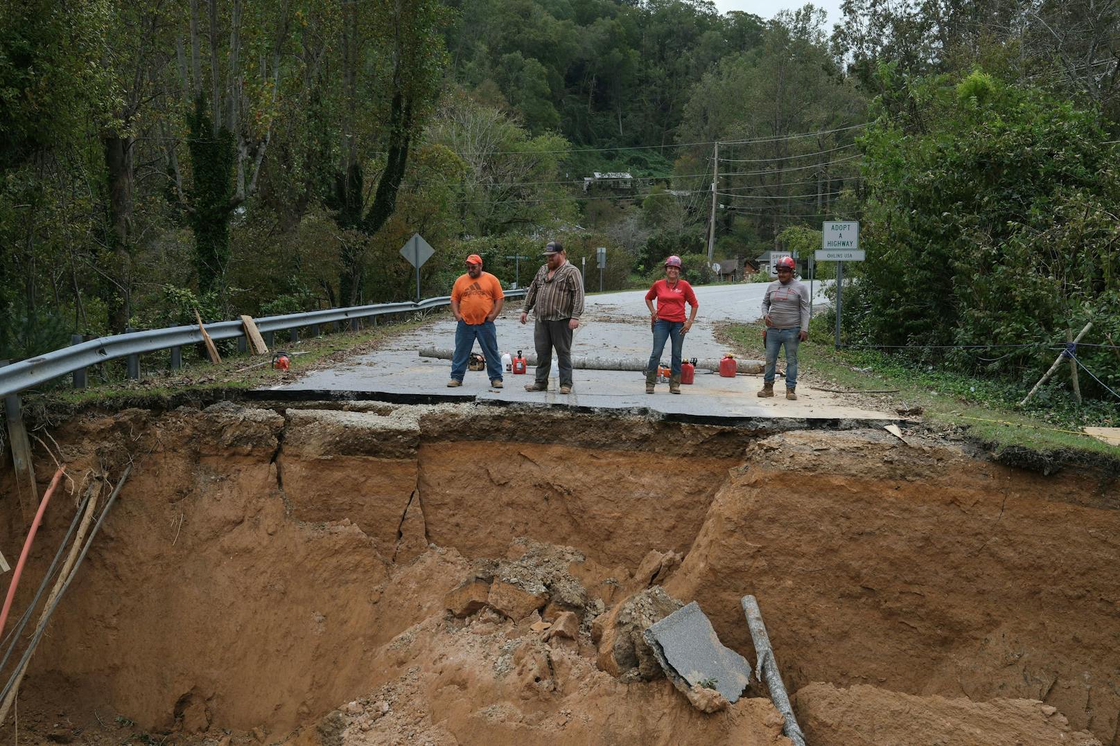 Bilder der Verwüstung nach Hurrikan Helene in North Carolina Ende September 2024.