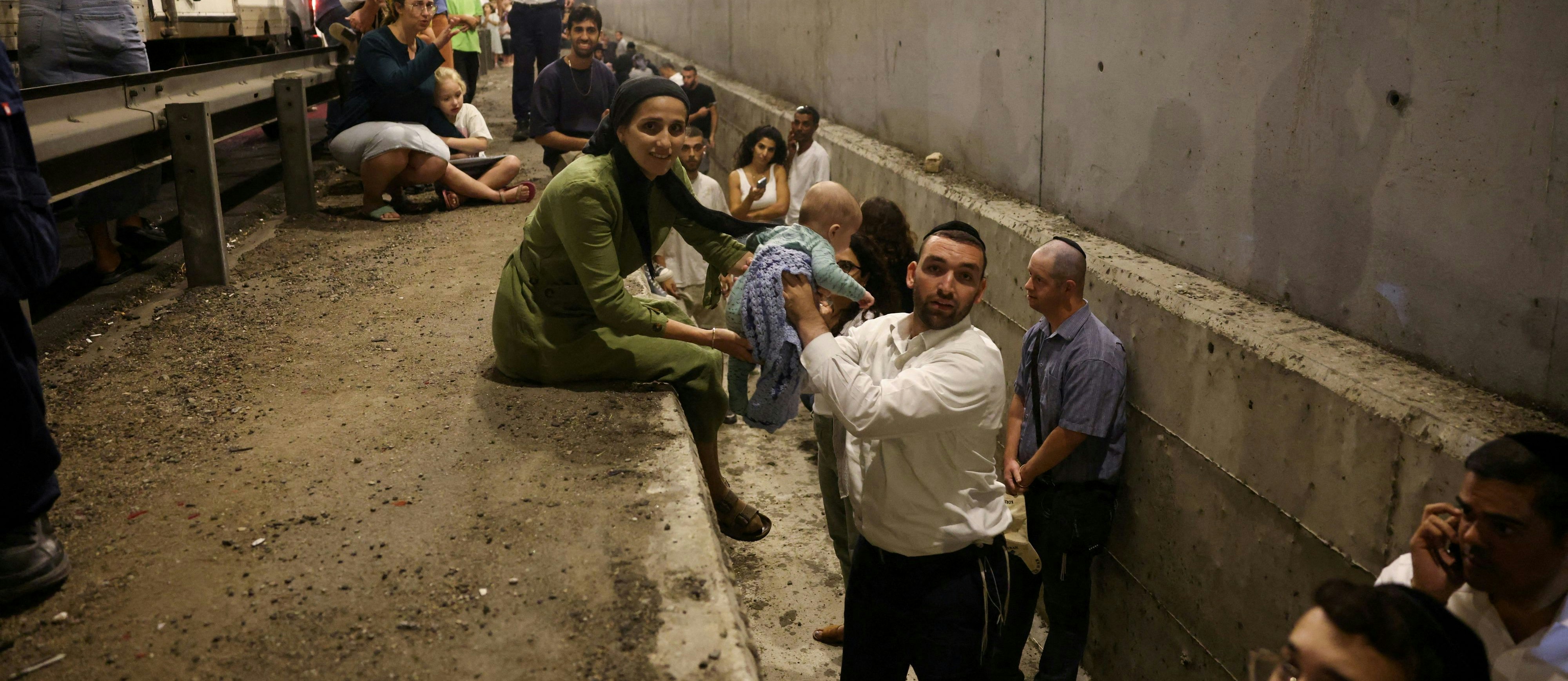 In Israel suchte die Bevölkerung Schutz in Bunkern