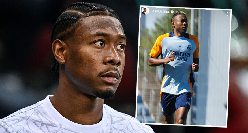 David Alaba ist zurück im Lauftraining