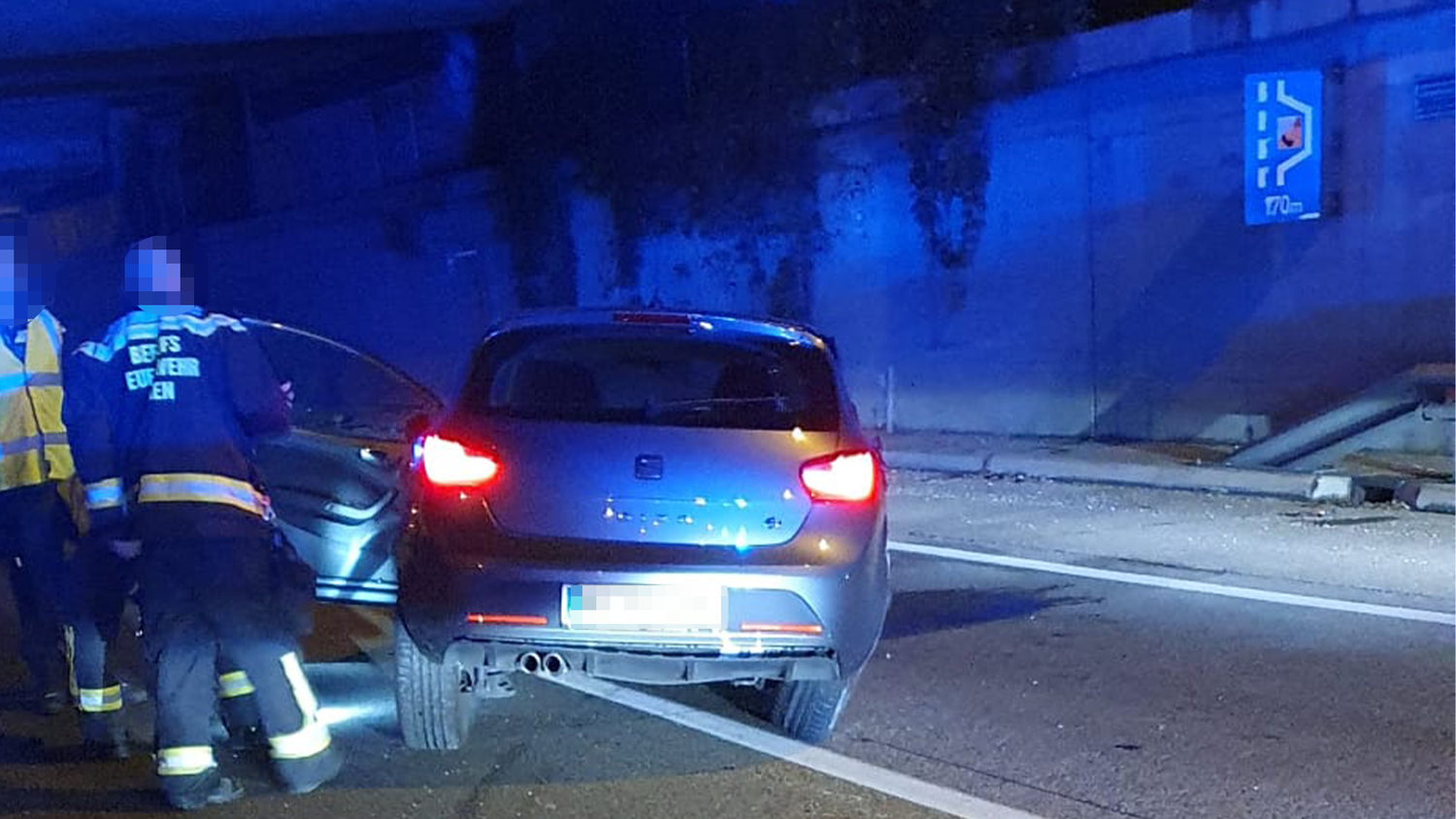 Schwerer Verkehrsunfall auf der Nordbrücke in Brigittenau.