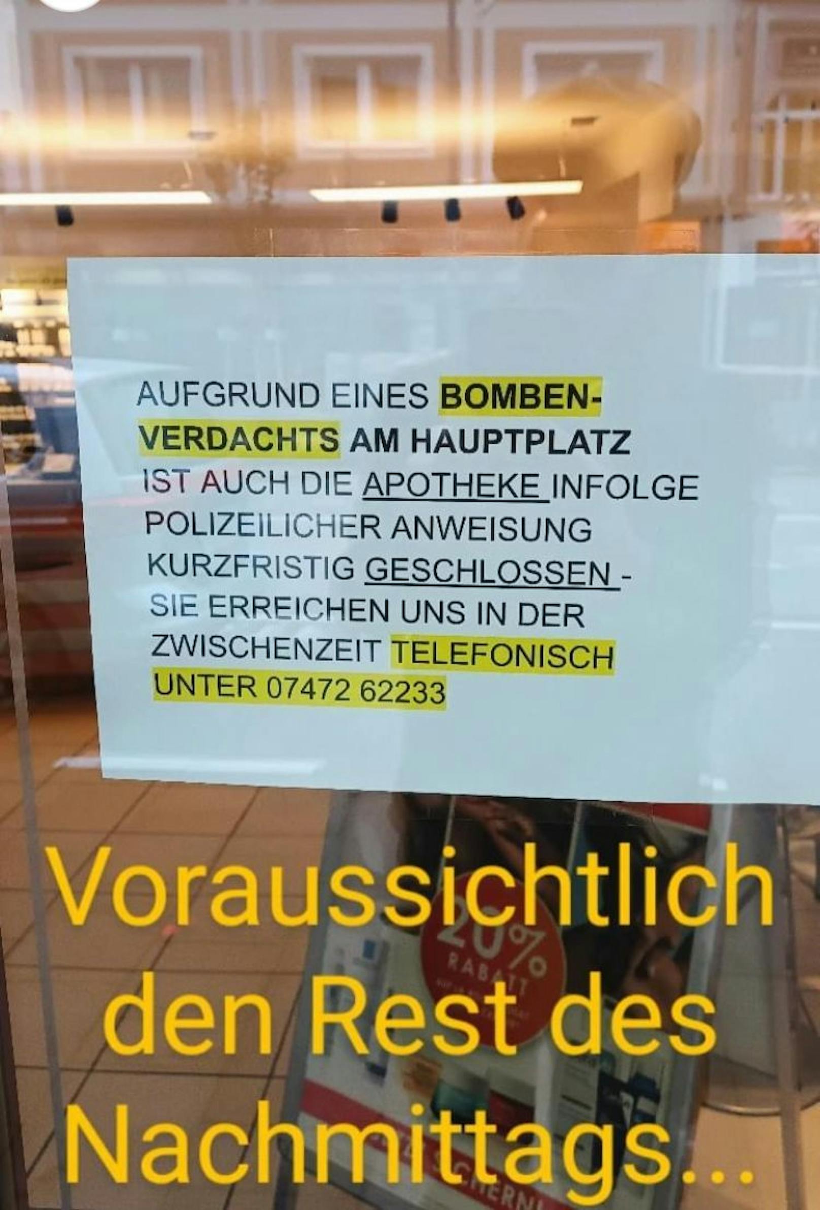 Verdächtige Pakete! Amstettner City abgeriegelt