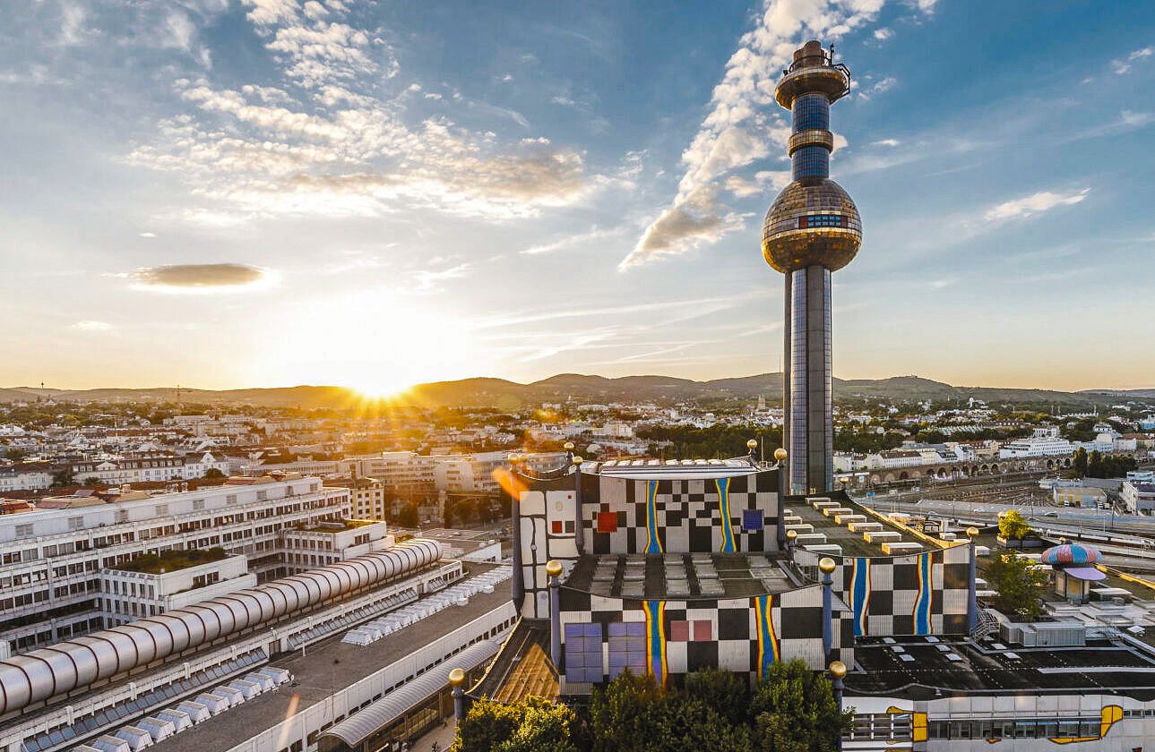 Die Müllverbrennungsanlage in Spittelau erzeugt Fernwärme.