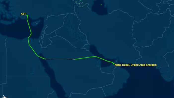 Swiss-Flug LX242 nach Dubai musste am Dienstag ins türkische Antalya umgeleitet werden.