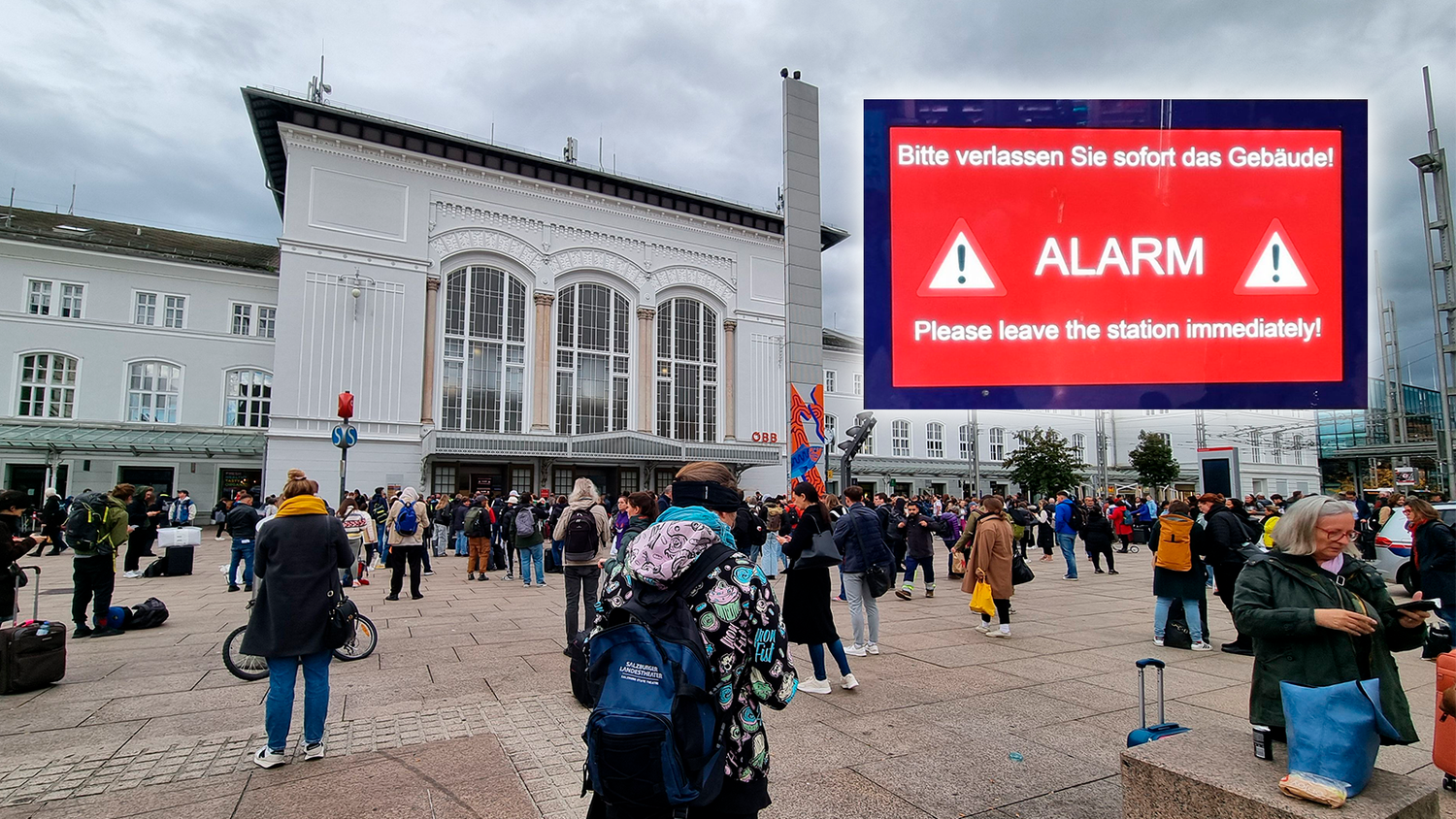 Bomben-Alarm am Salzburger Hauptbahnhof