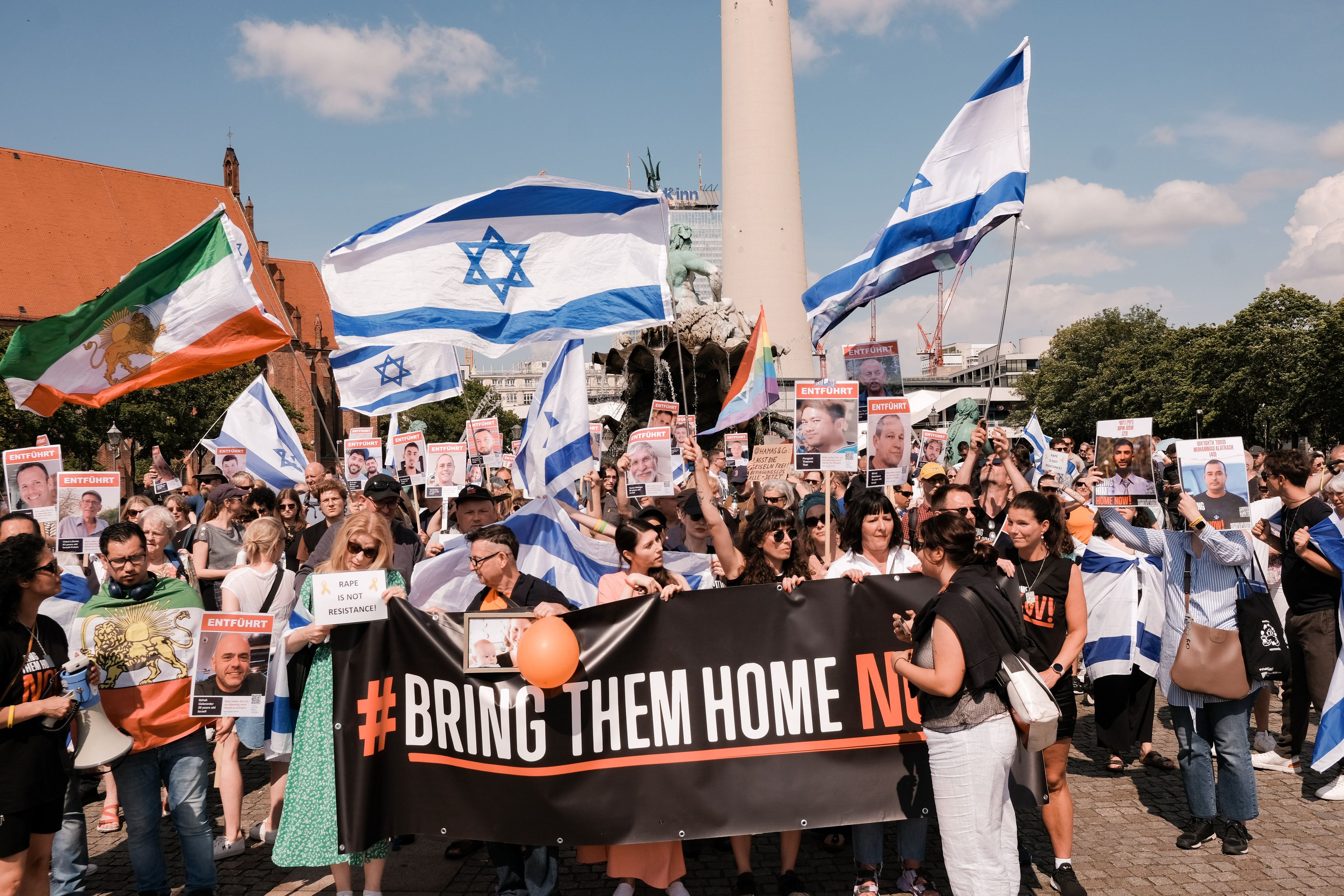 Protest gegen Hamas-Terror und gegen Antisemitismus (Symbolbild aus Berlin).