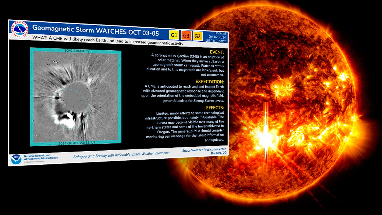 Sonnensturm-Warnung – das kommt jetzt auf die Erde zu