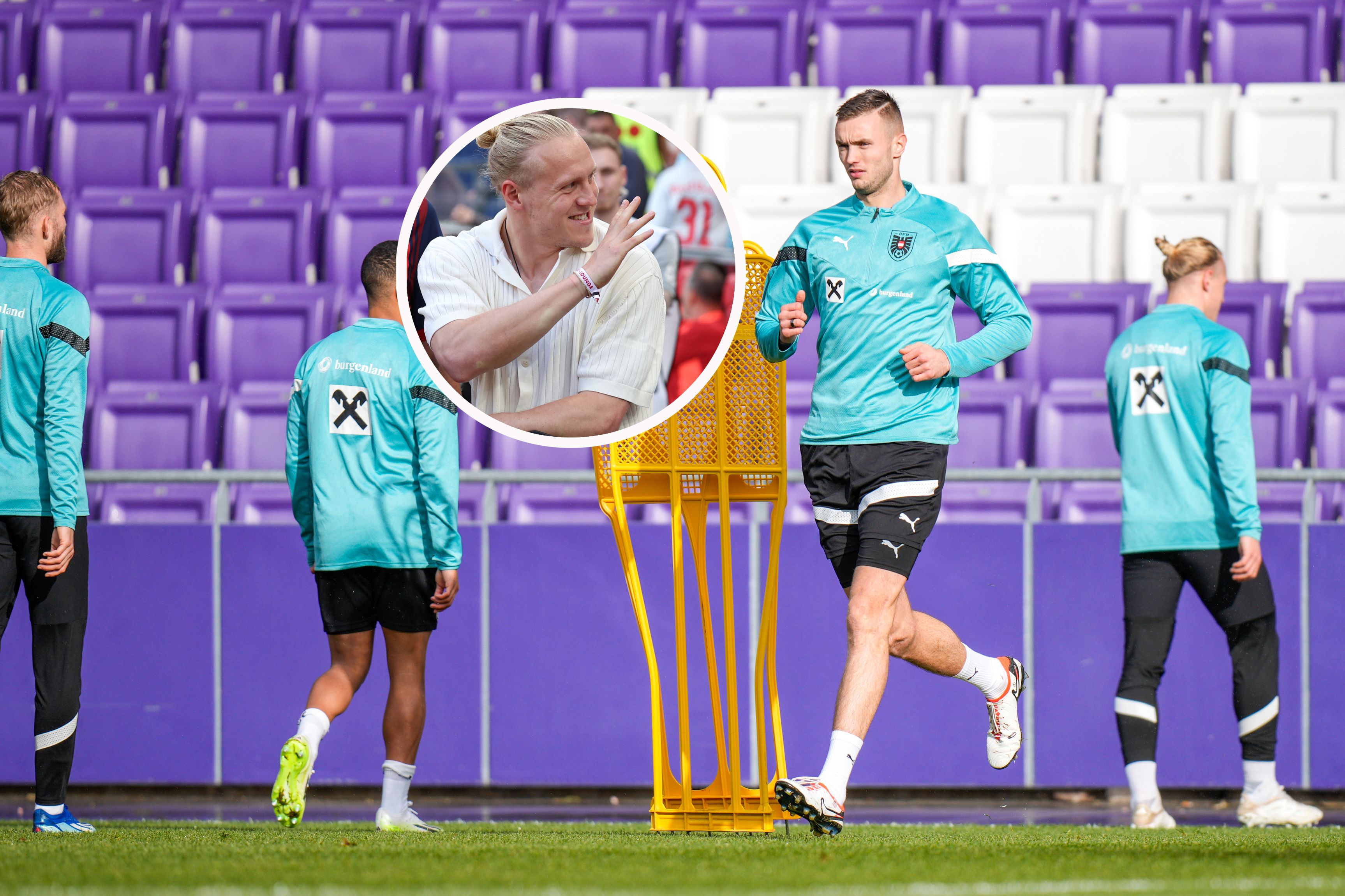 Xaver Schlager (l.) und Sasa Kalajdzic fiebern ihrer Rückkehr auf den Rasen entgegen.