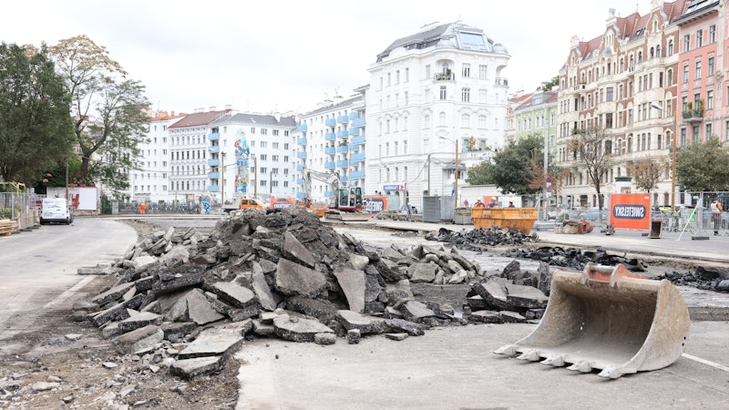 Die Umbauarbeiten am Naschmarkt-Parkplatz haben begonnen
