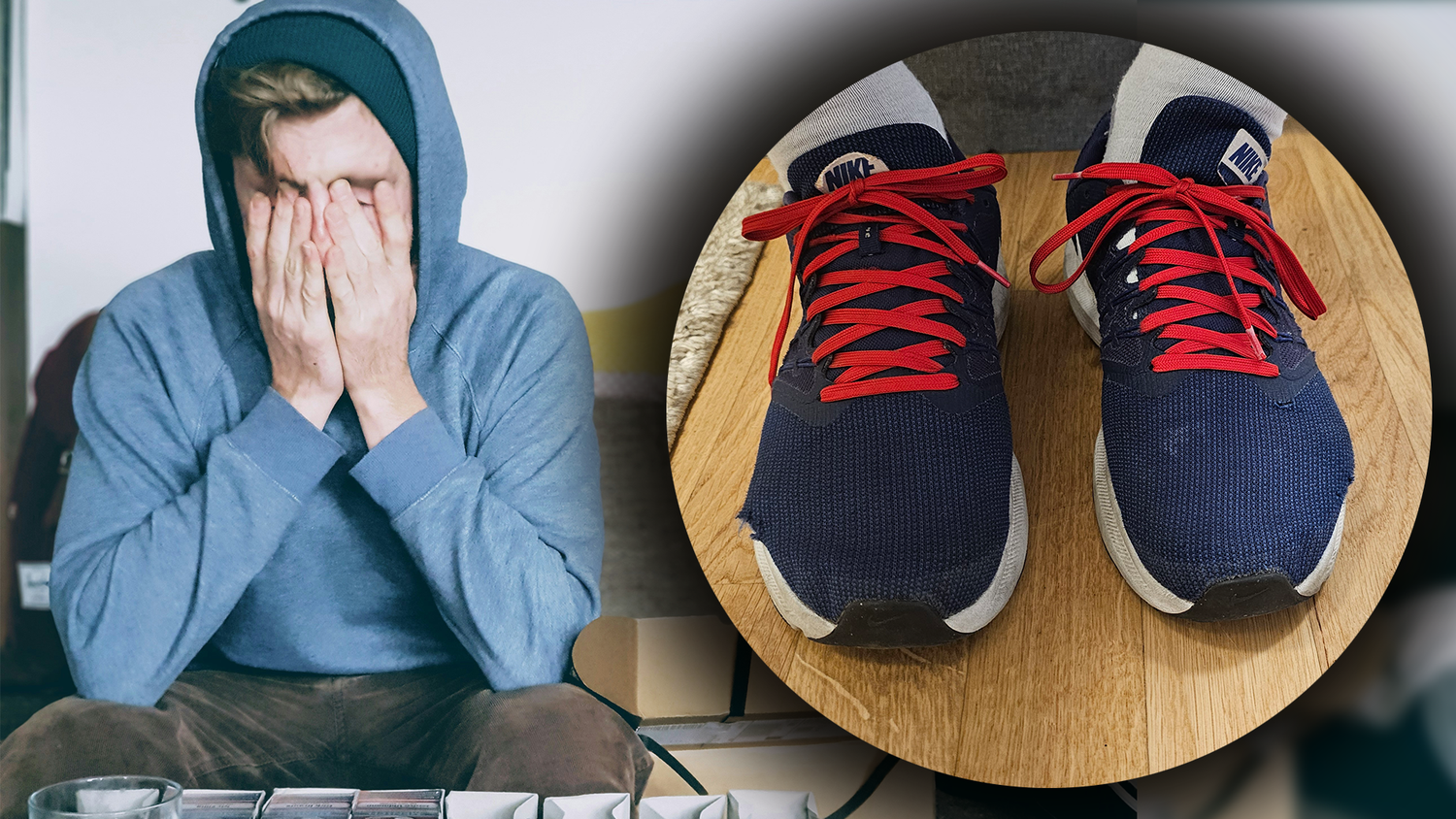 Weil er diese Sportschuhe trug (Kreis), verlor ein Wiener seine Arbeit. Er kann es immer noch nicht glauben (Symbolbild).