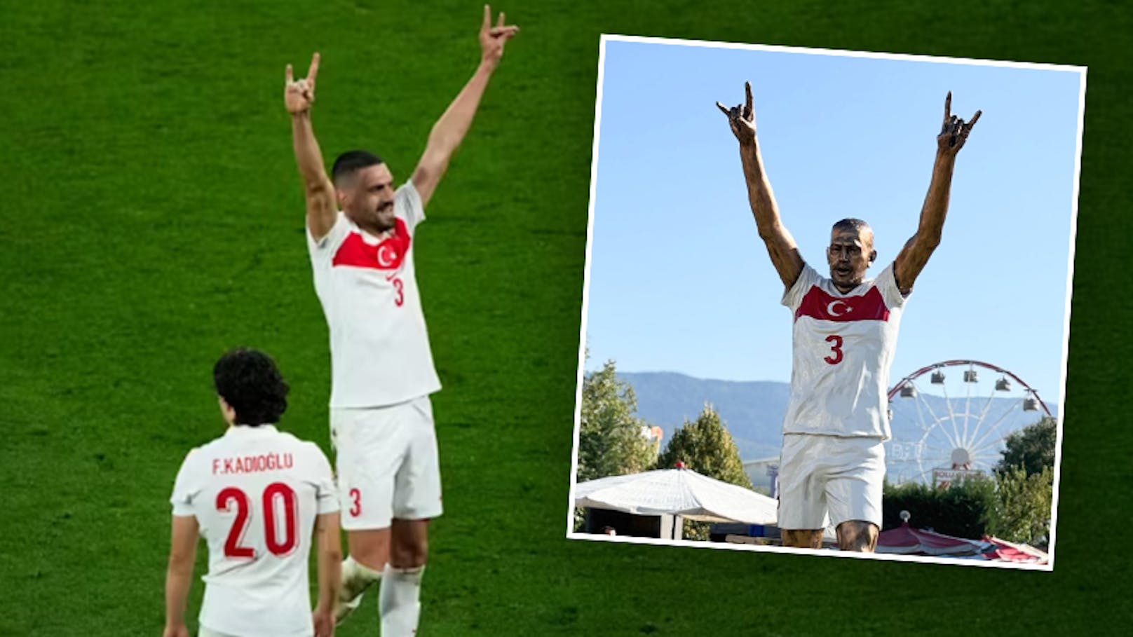 Wolfsgruß gegen ÖFB-Team: Türkei-Star bekommt Denkmal