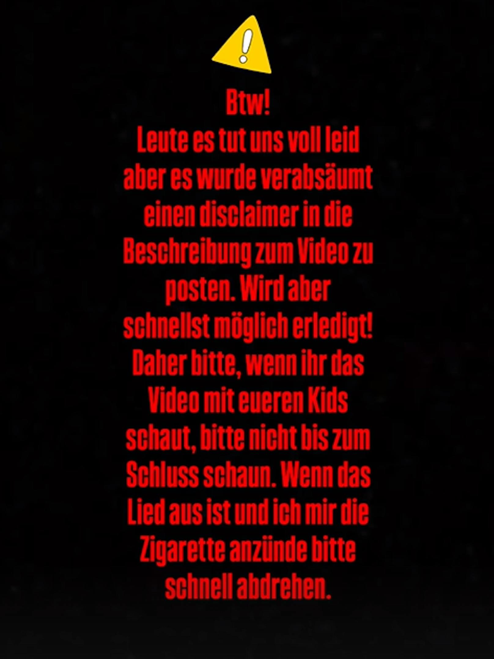 Lucas Fendrich warnt vor seinem eigenen Video.