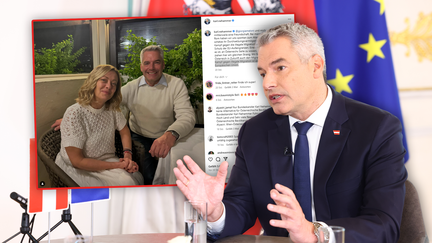 Heute.at - Kanzler trifft Giorgia Meloni zum Abendessen in Rom