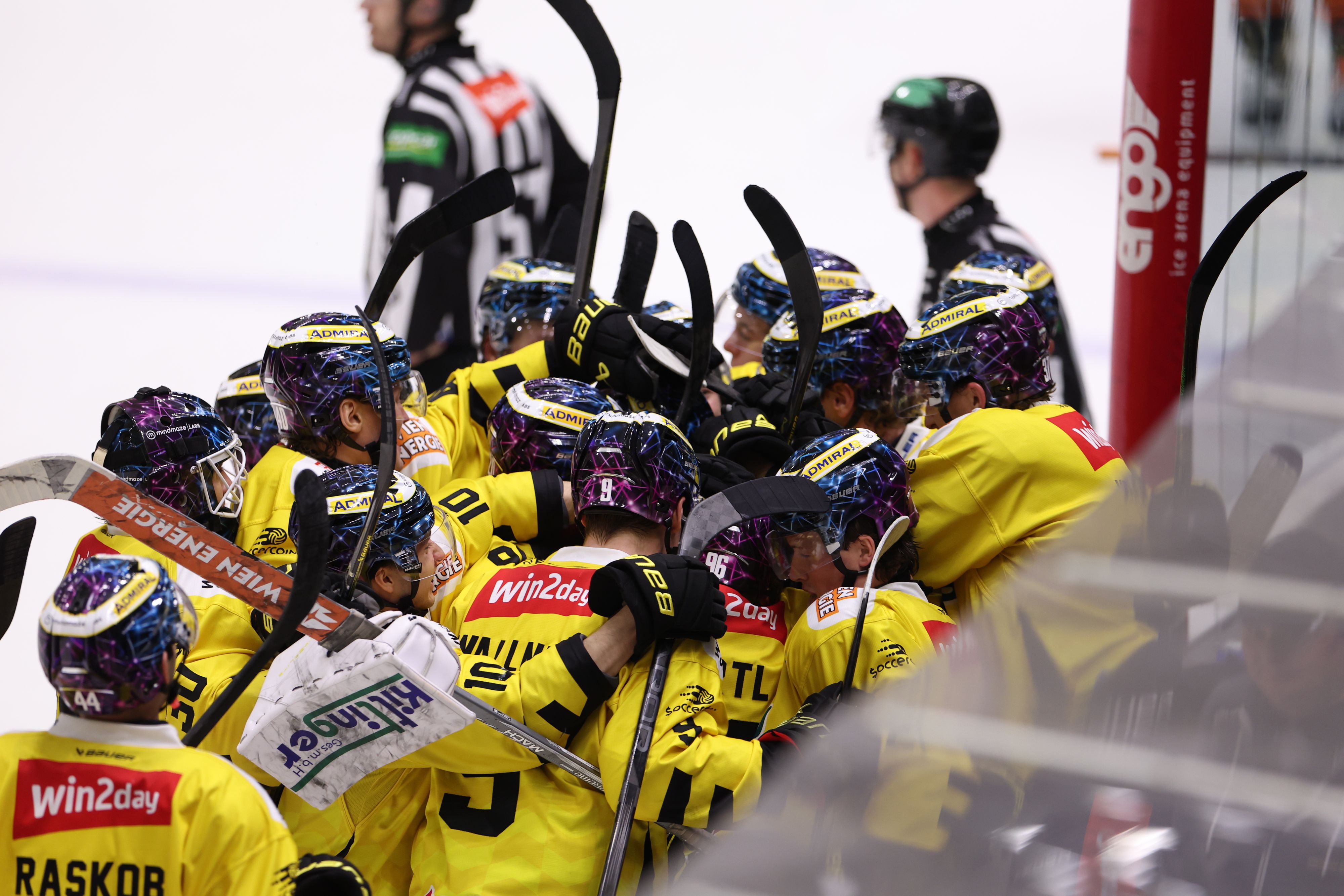 Die Vienna Capitals jubelten in Graz gegen die 99ers.