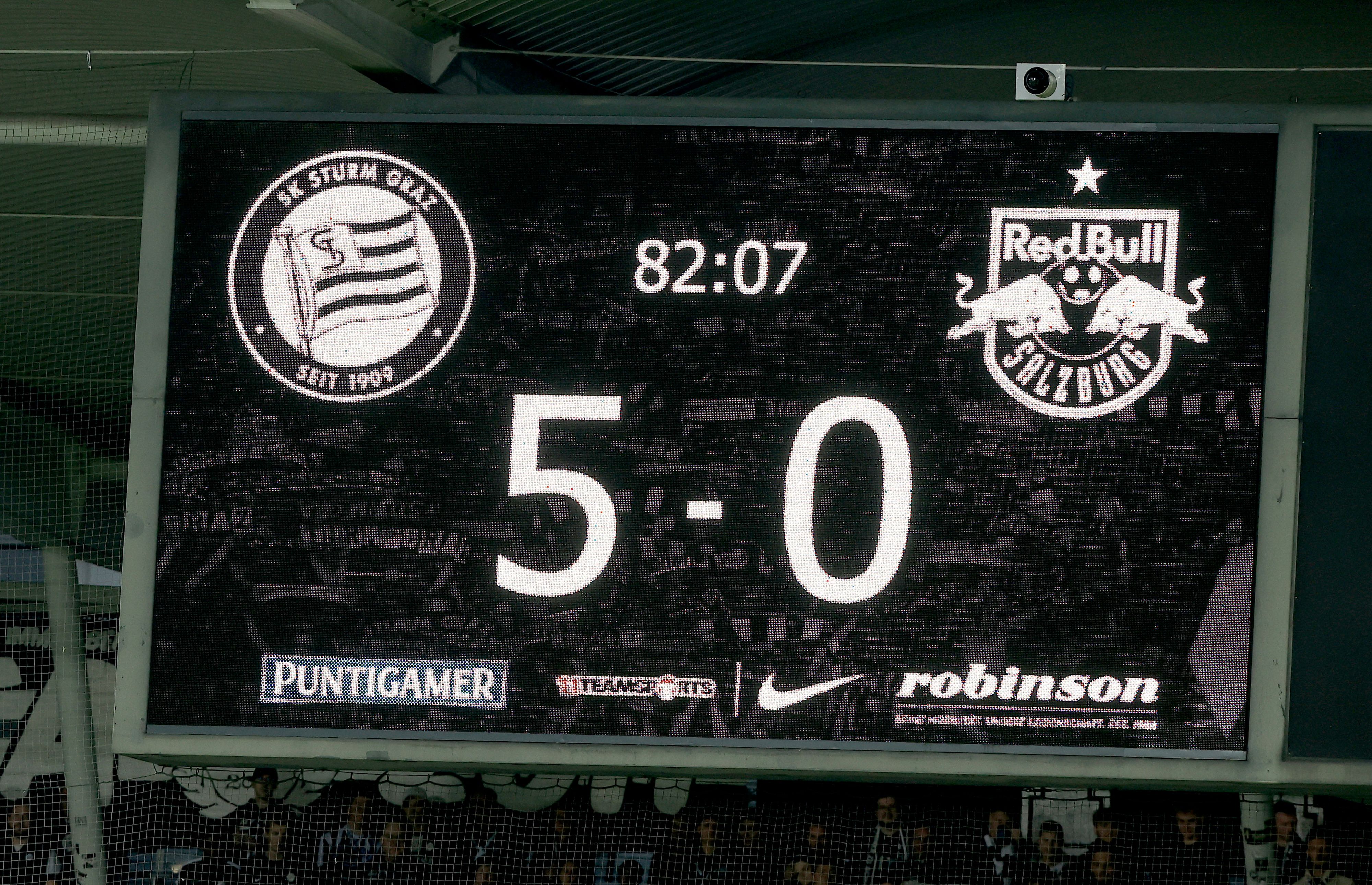 Die Salzburger gingen gegen Sturm unter.