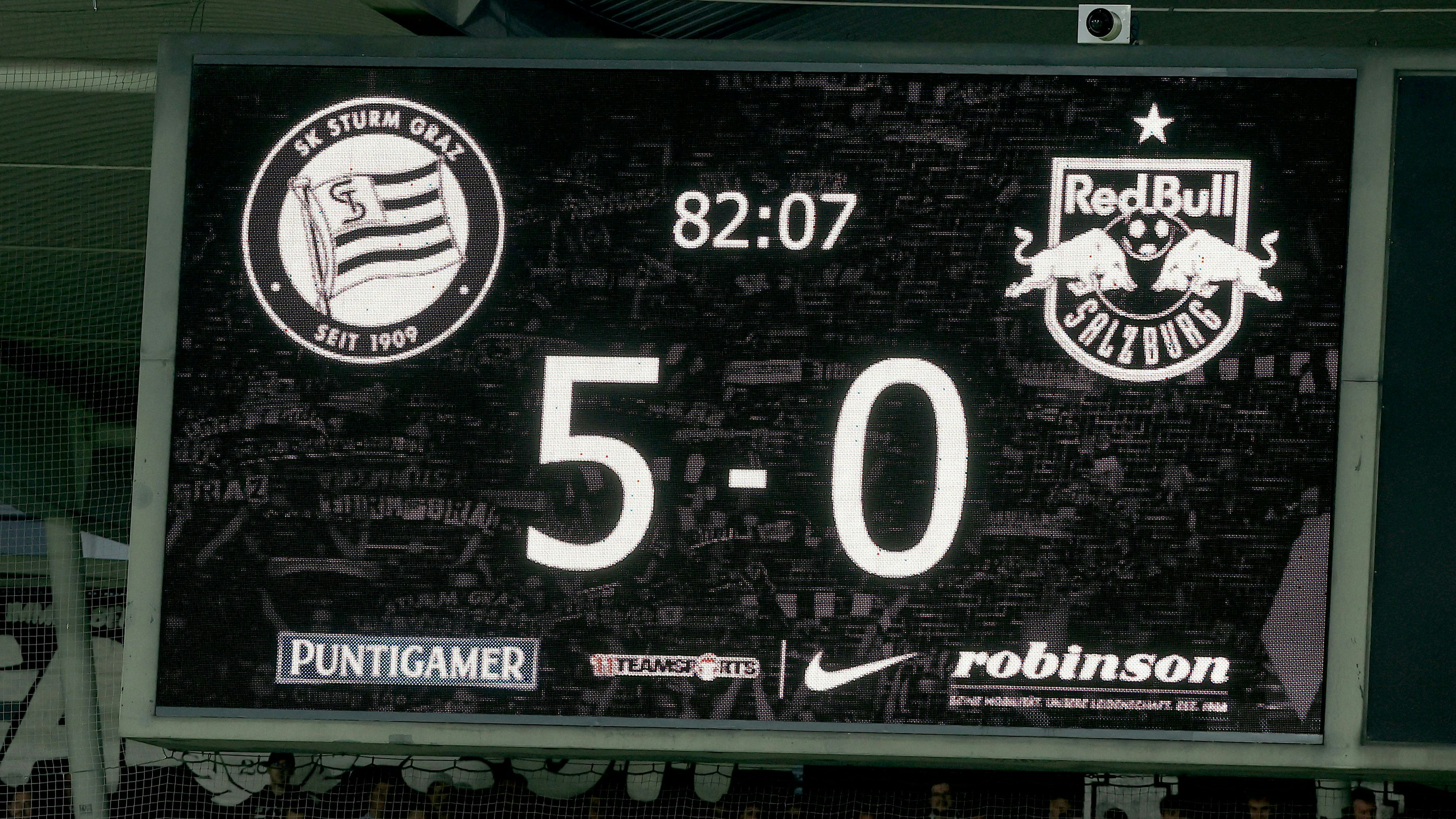 Die Salzburger gingen gegen Sturm unter.