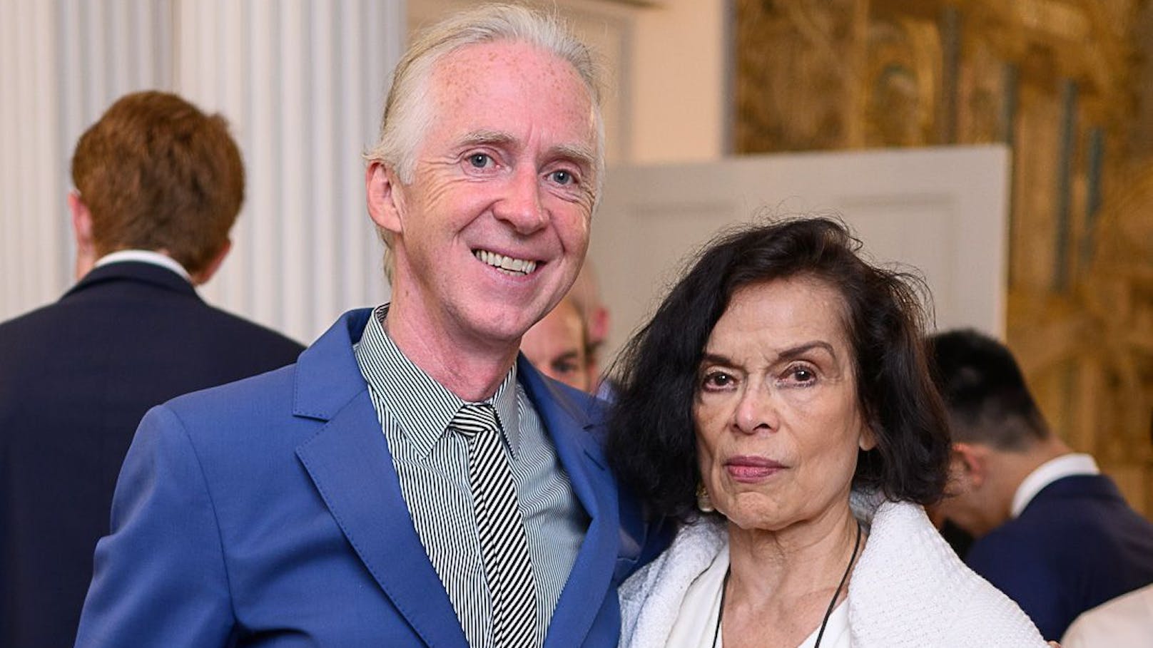 Philip Treacy mit Bianca Jagger