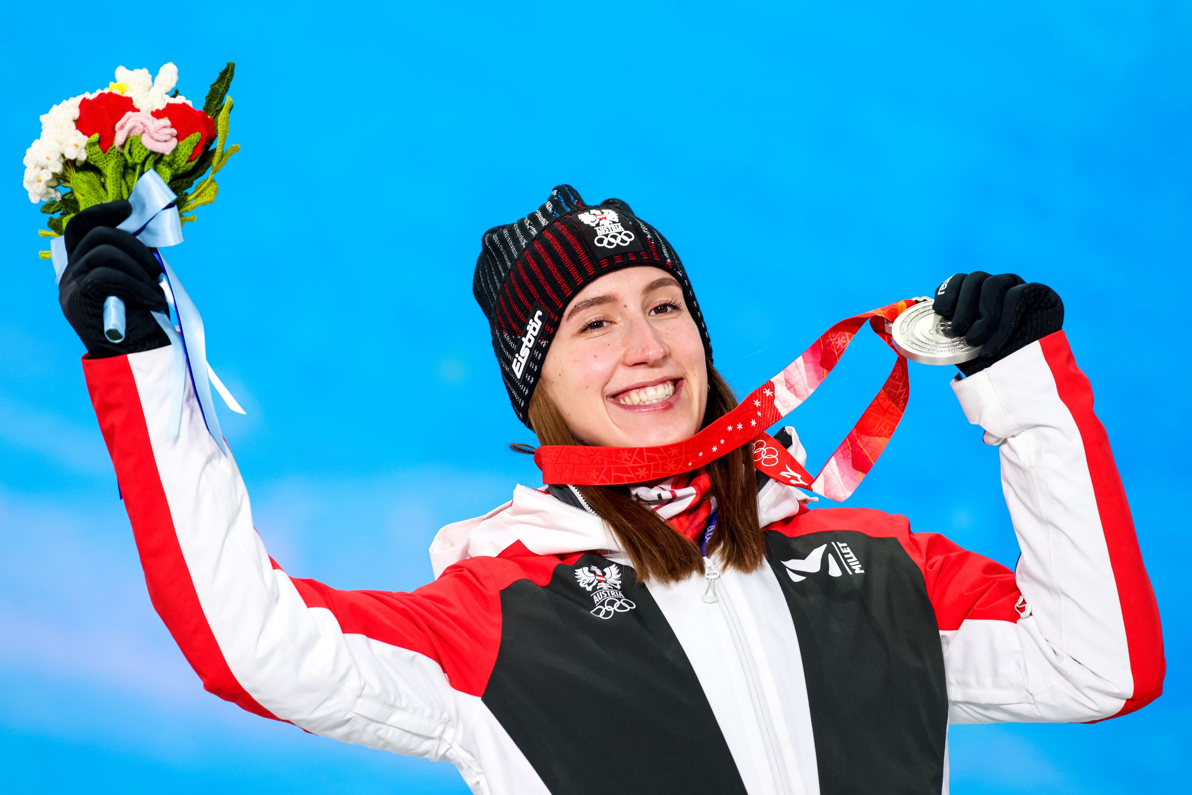 Daniela Ulbing gewann 2022 in Peking die Olympia-Silbermedaille.