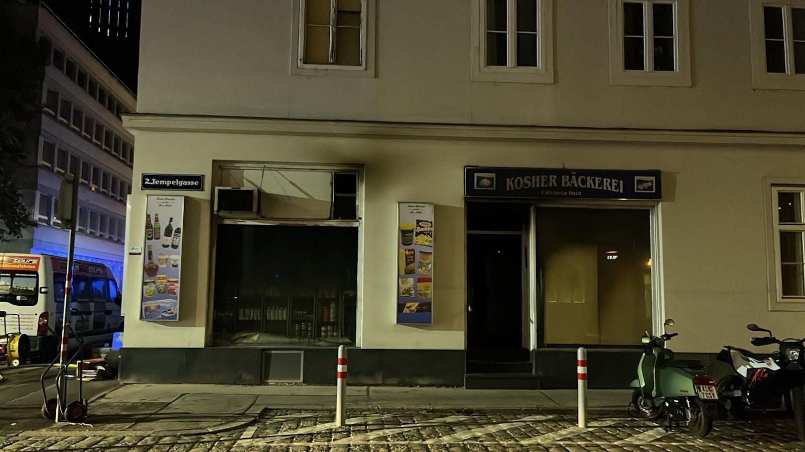 In dieser Bäckerei in Wien-Leopoldstadt brach Dienstagabend ein Brand aus.