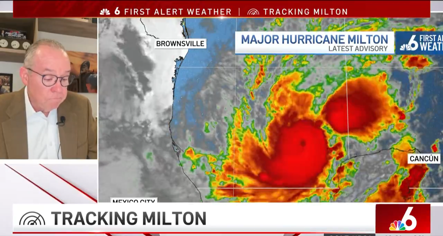 Meteorologe John Morales konnte kaum fassen, welche Zerstörungskraft Hurrikan Milton in kürzester Zeit aufgebaut hat.