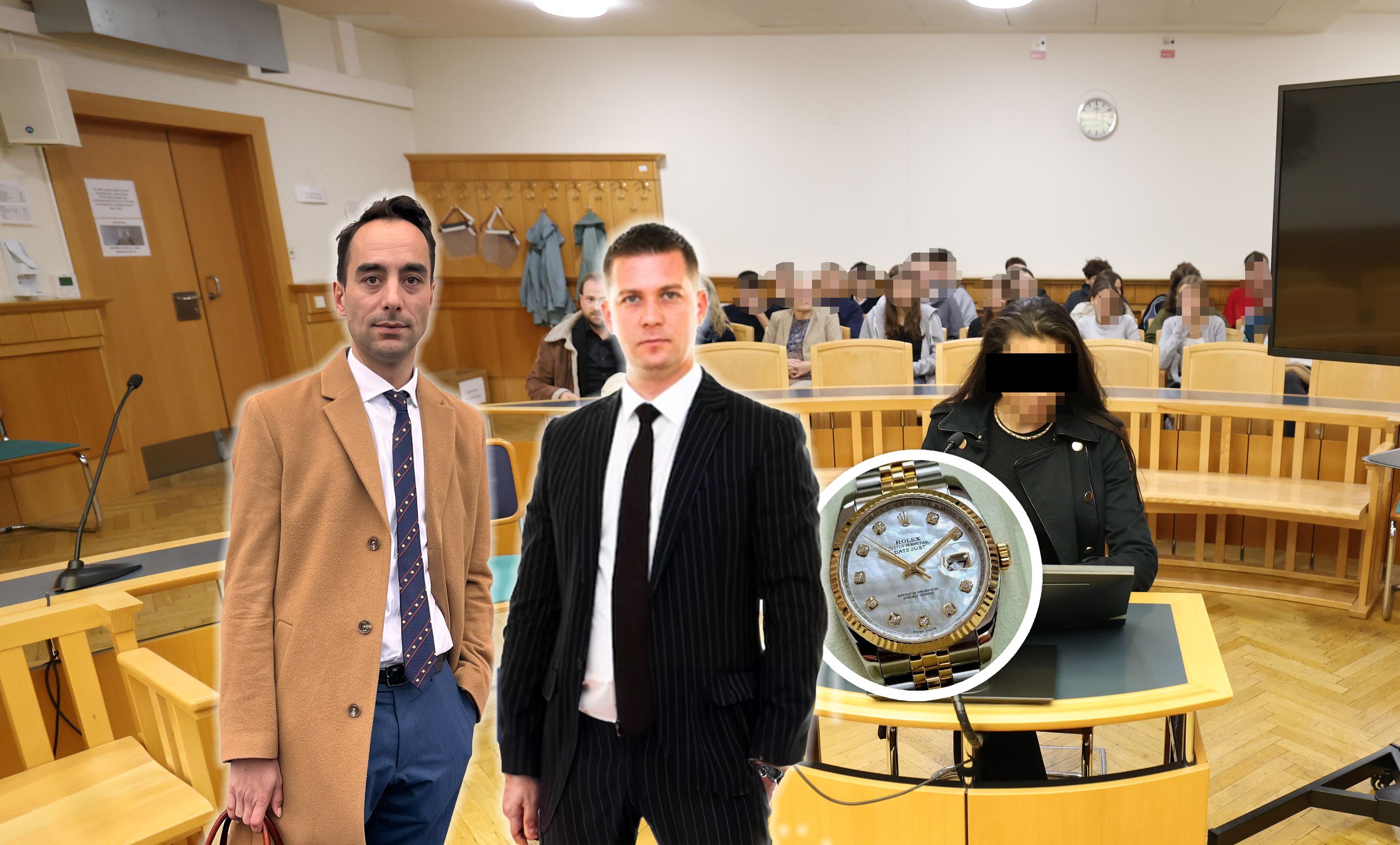 Die Anwälte David Jodlbauer (l.) und Mathias Burger wurden in den Rosenkrieg um die Rolex involviert. Vor dem Zivilgericht geht das Match bald weiter.