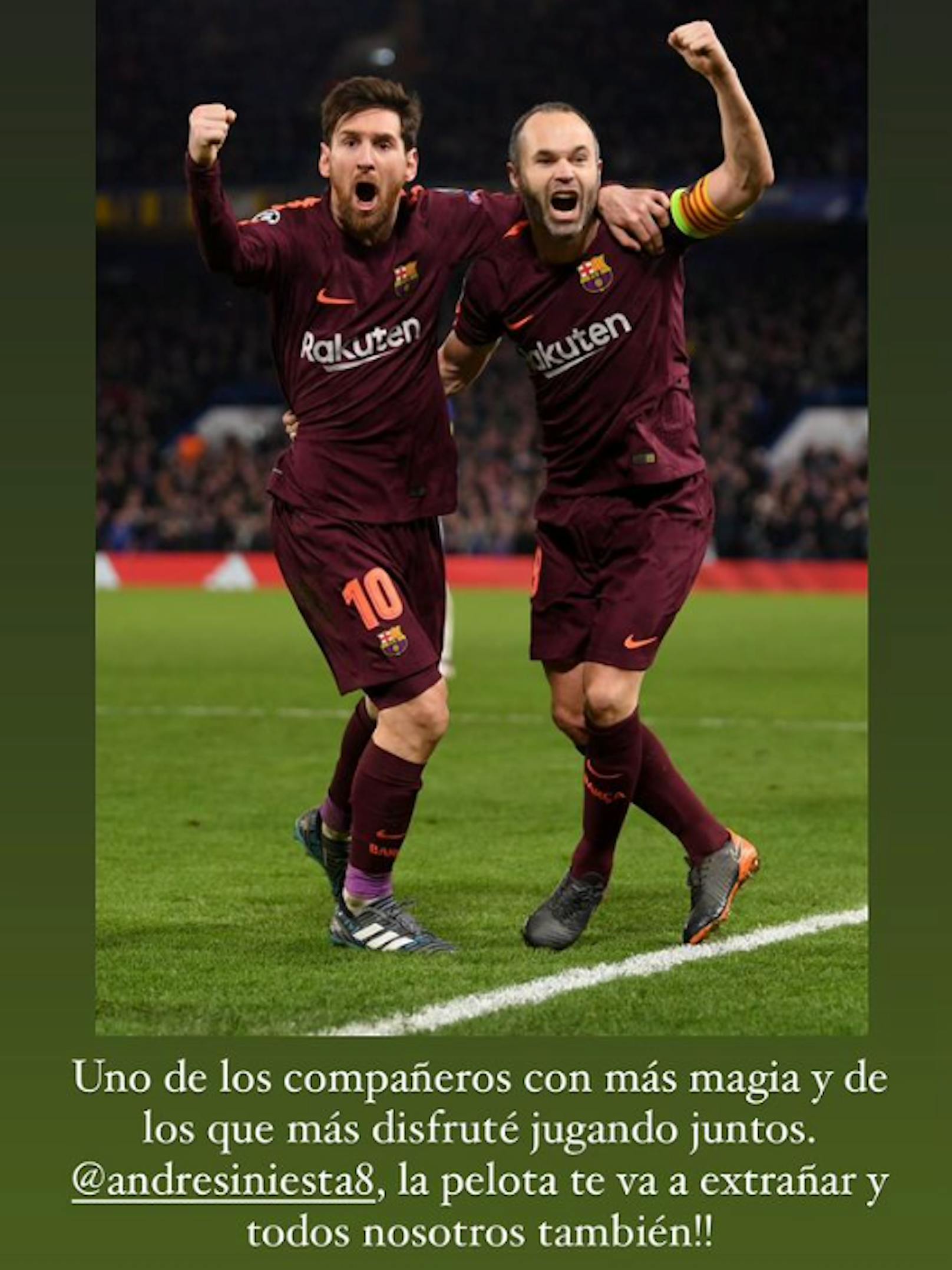 Der Post von Lionel Messi in seiner Instagram-Story.