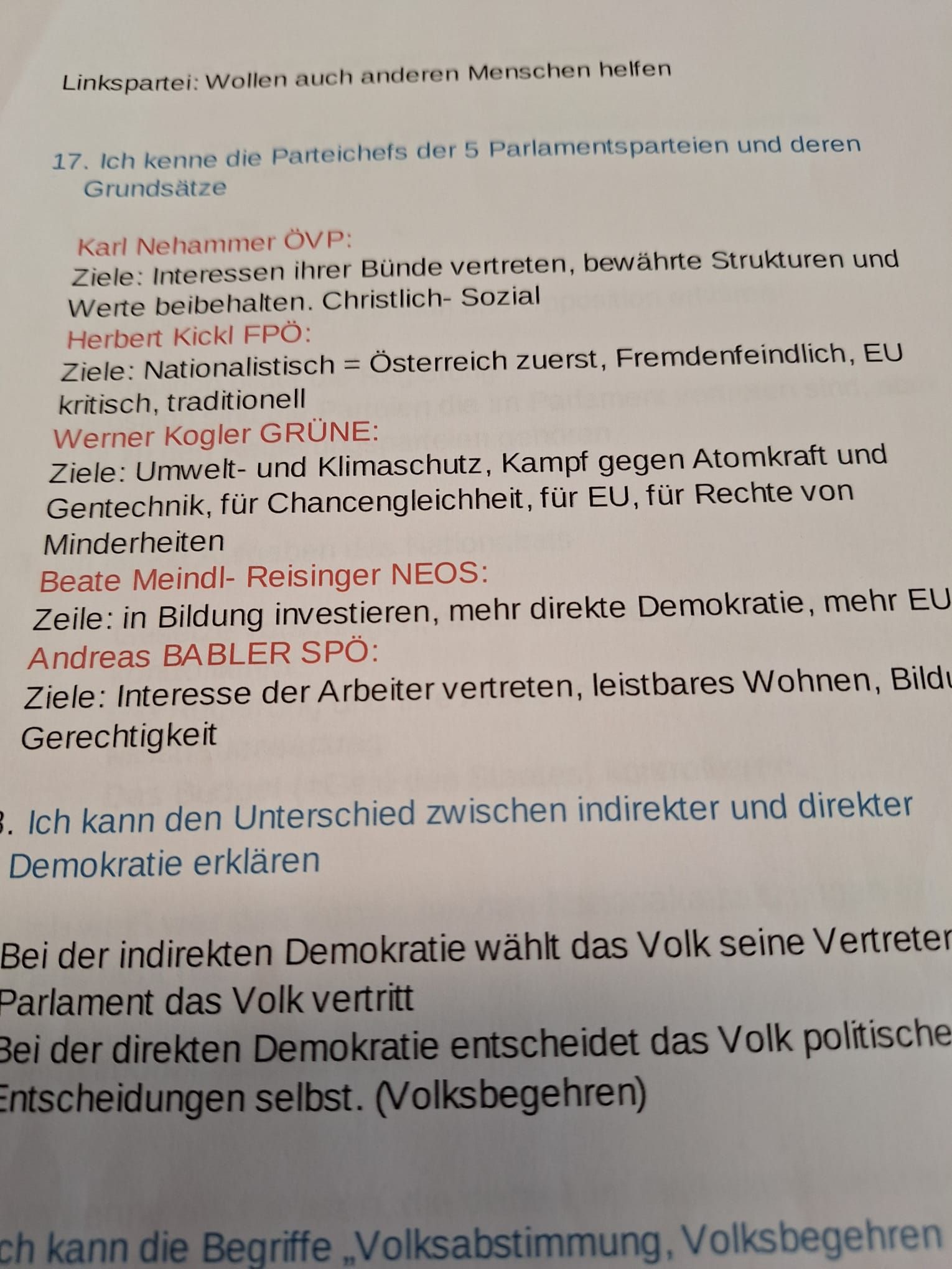 Dieses Arbeitsblatt erhitzt die Gemüter in Niederösterreich.