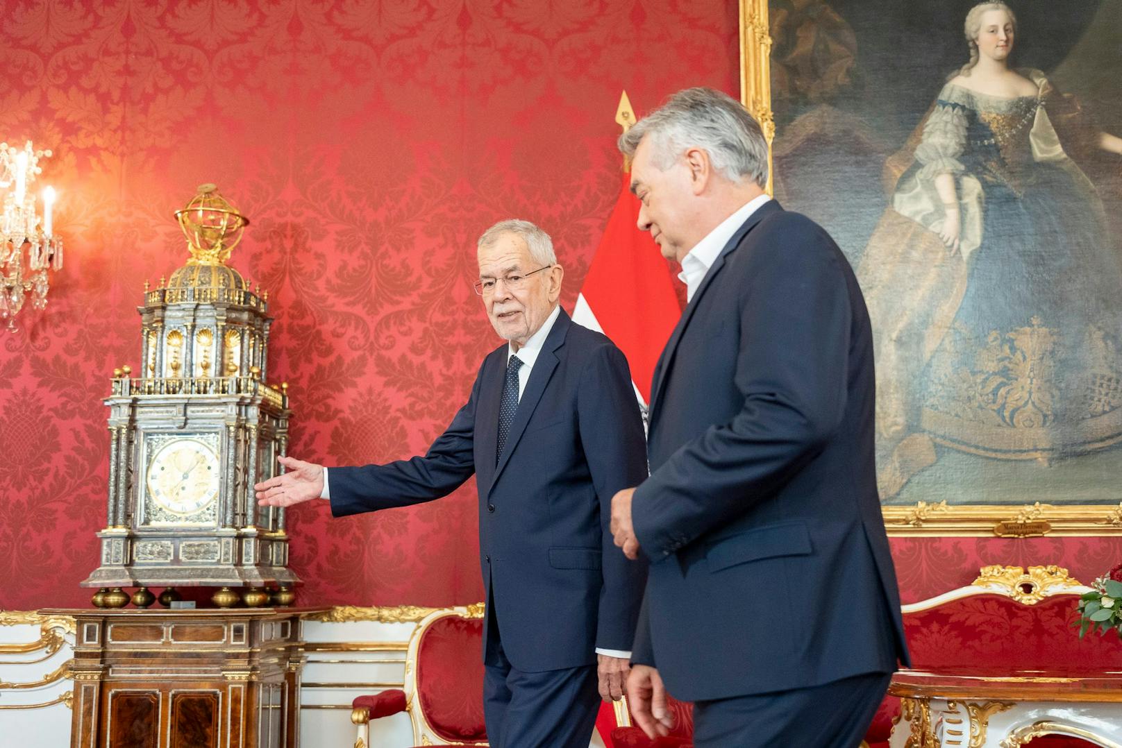 Grünen-Chef Werner Kogler bei Bundespräsident Alexander Van der Bellen am 8. Oktober 2024.