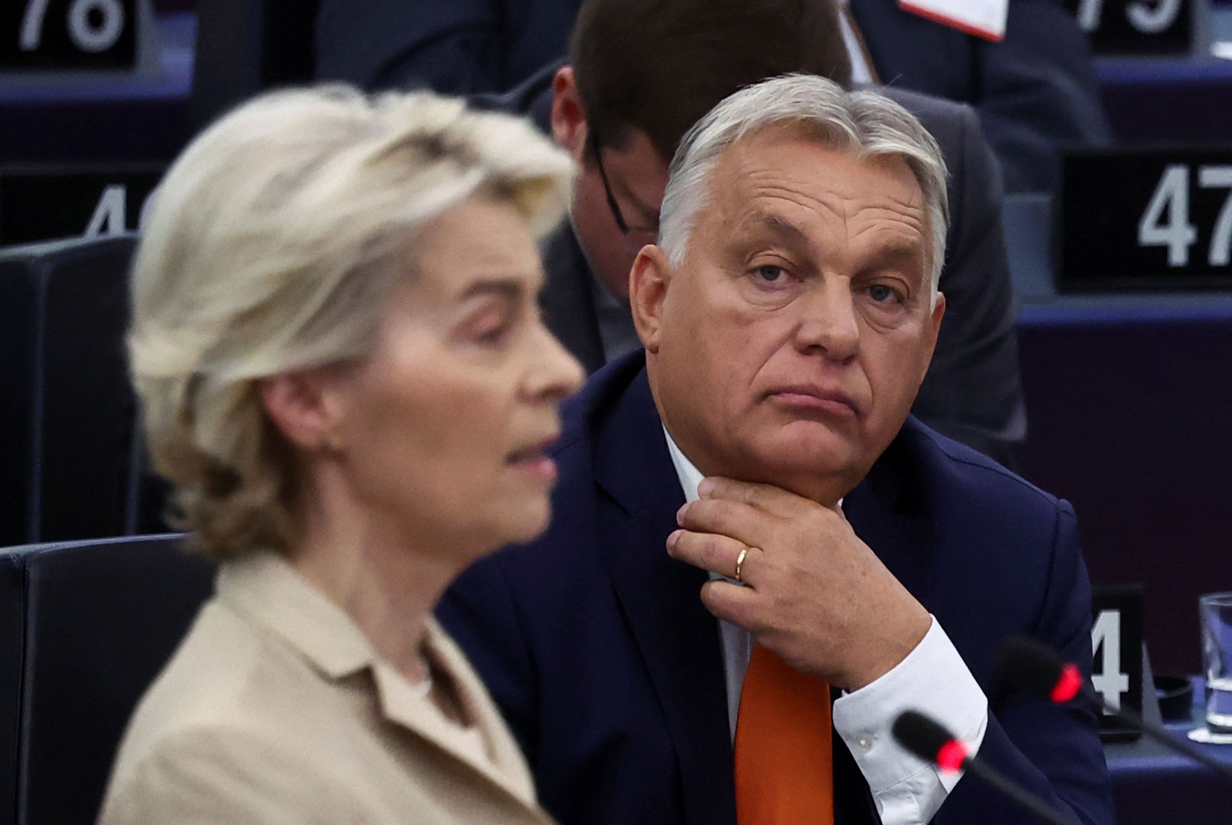 In ihrer Rede teilte EU-Kommissionspräsidentin von der Leyen kräftig gegen Viktor Orban aus.