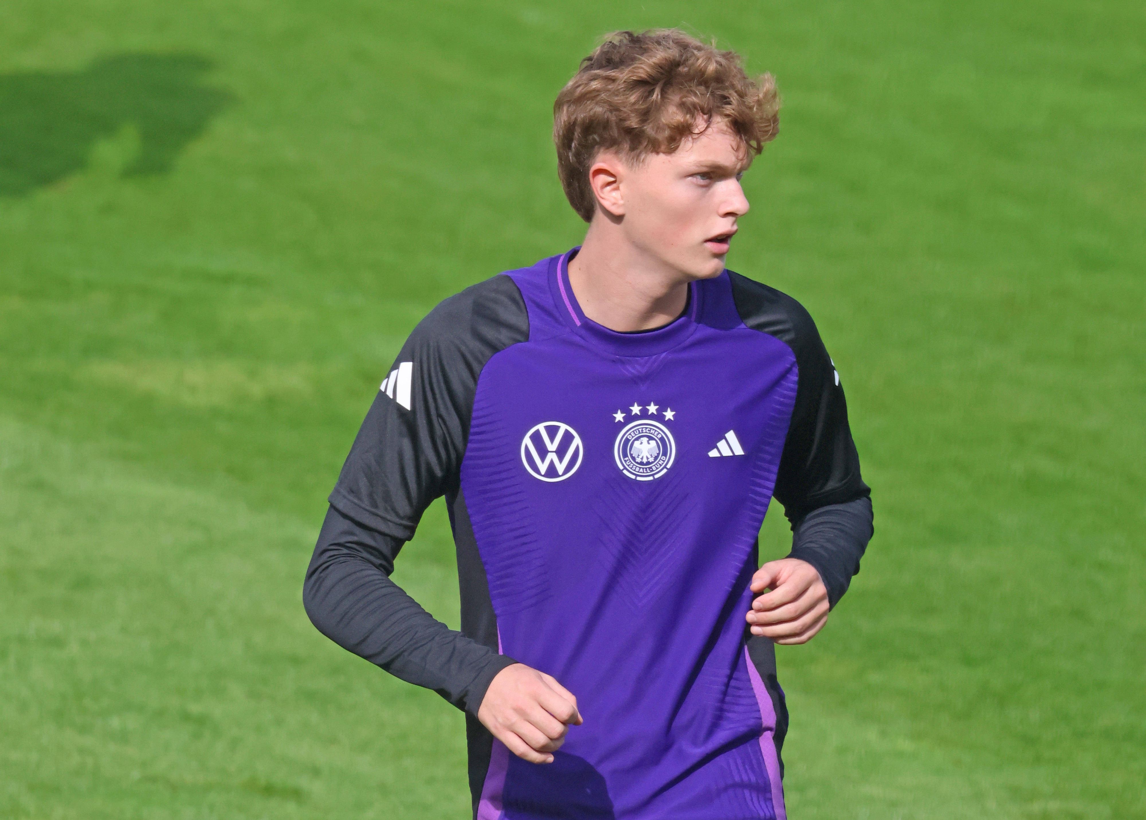 Paul Wanner im Trainingsoutfit von der deutschen Nationalmannschaft.