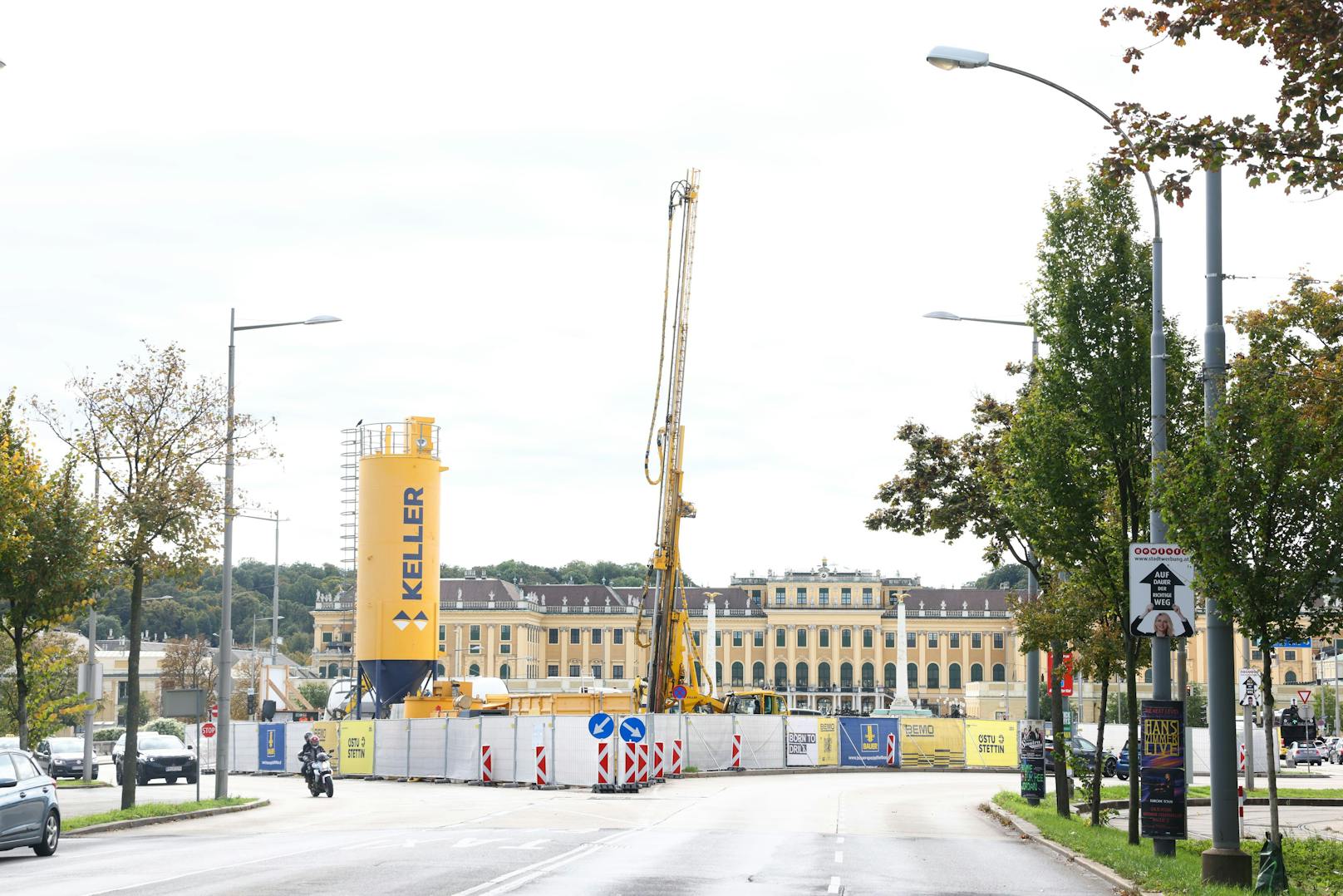 Der Schacht in Schönbrunn bietet die Möglichkeit zum Service der Tunnelbohrmaschine.