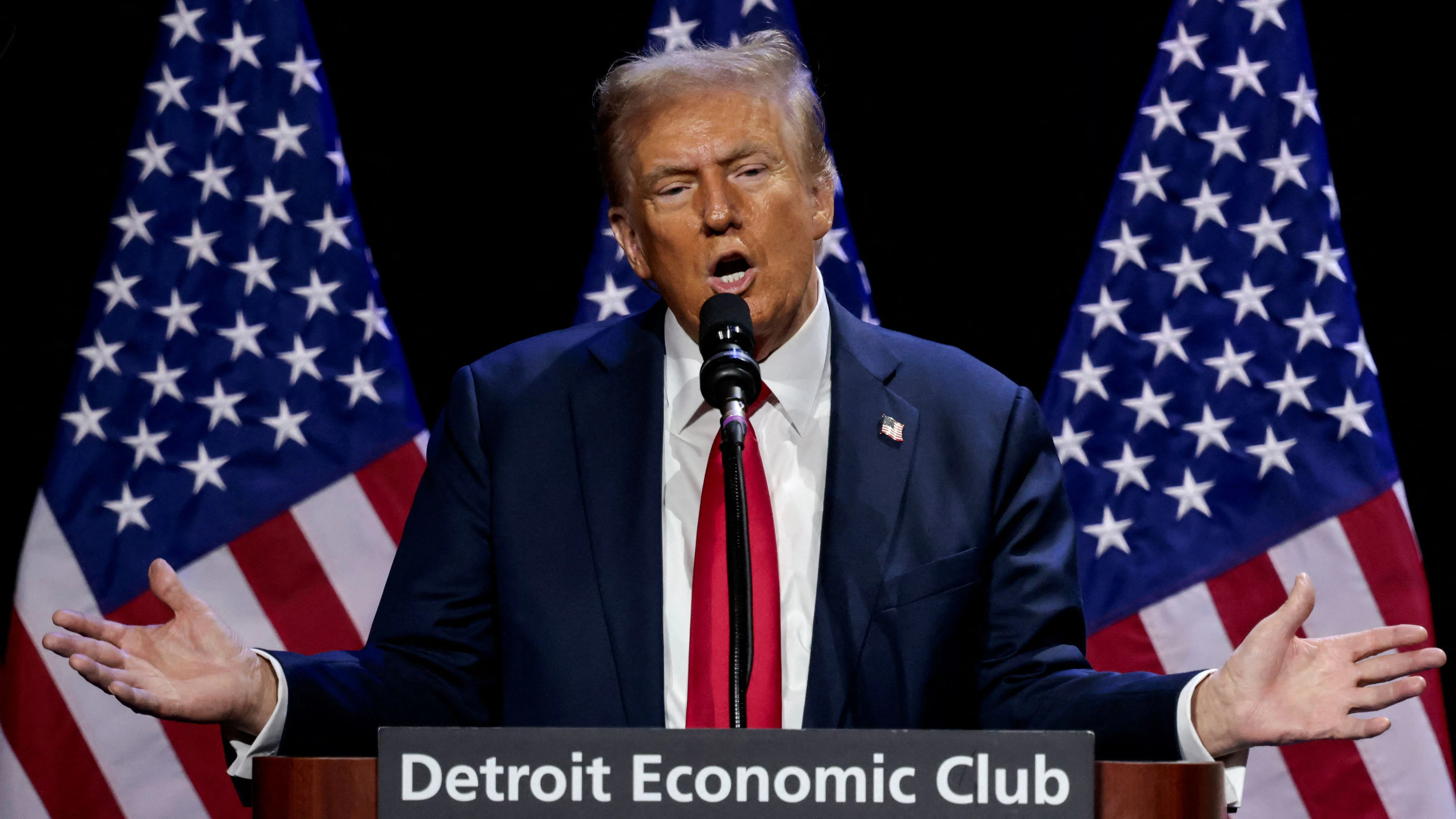 Donald Trump beleidigte bei seinem Auftritt in Detroit die Stadt.