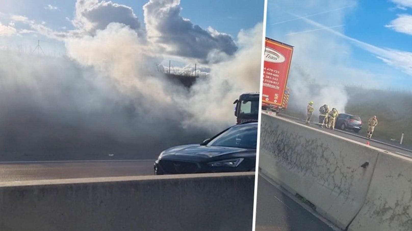 Vor dem Wochenende – Feuer-Auto sorgt für Stau auf A4