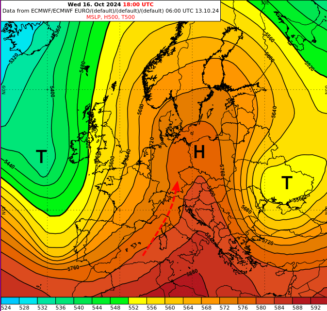 Zur Wochenmitte stellt sich in den Nordalpen eine föhnige Südströmung ein.